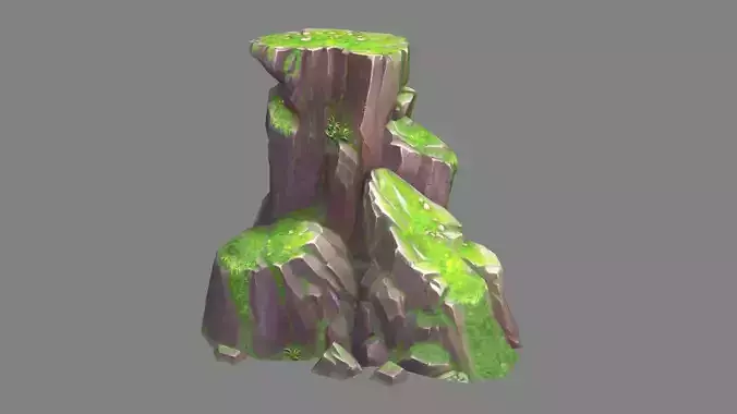 Moss boulders - C - mountains - rock - stone