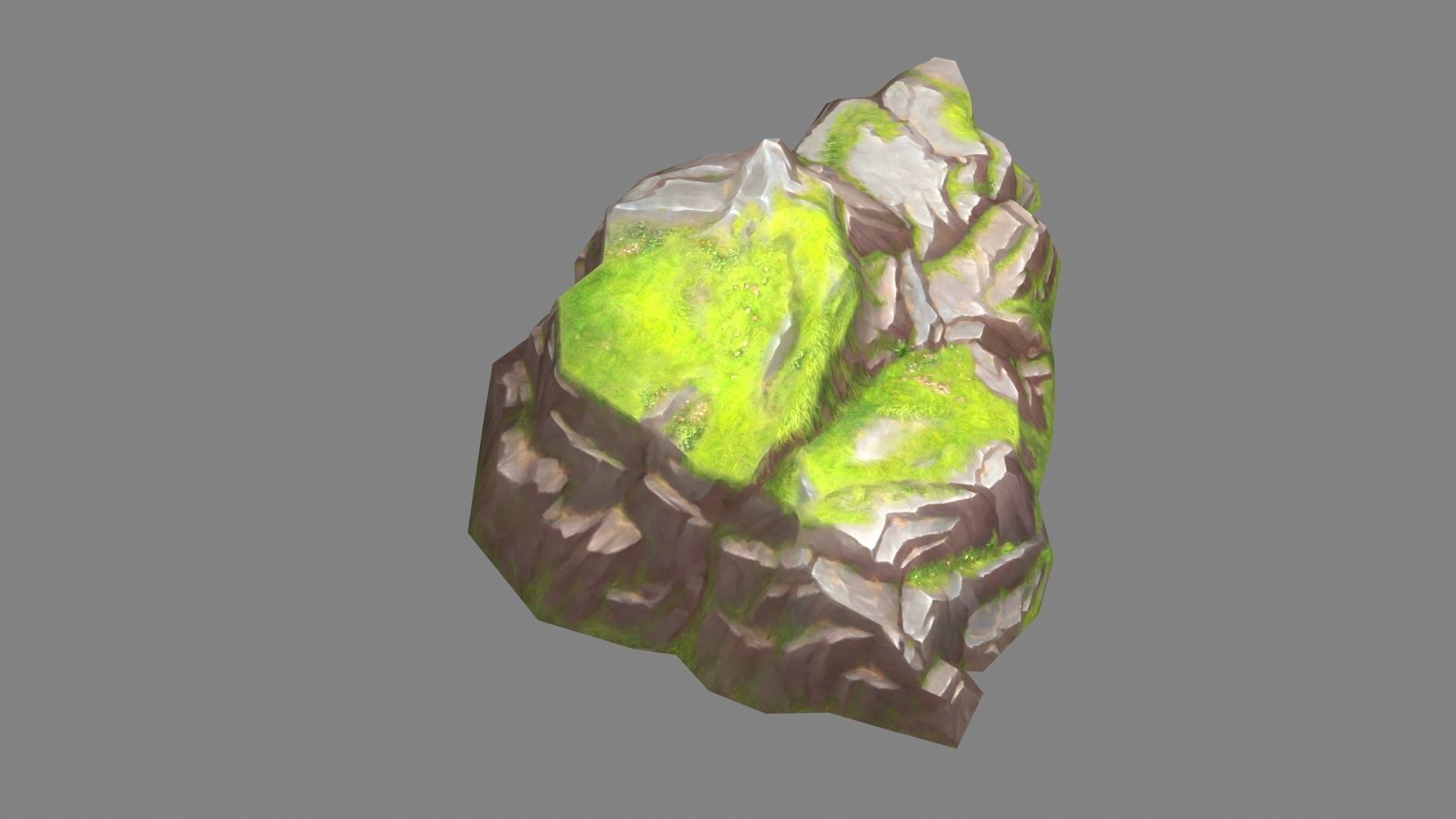 Moss boulders - D - mountains - rock - stone Low-poly 3D model_3