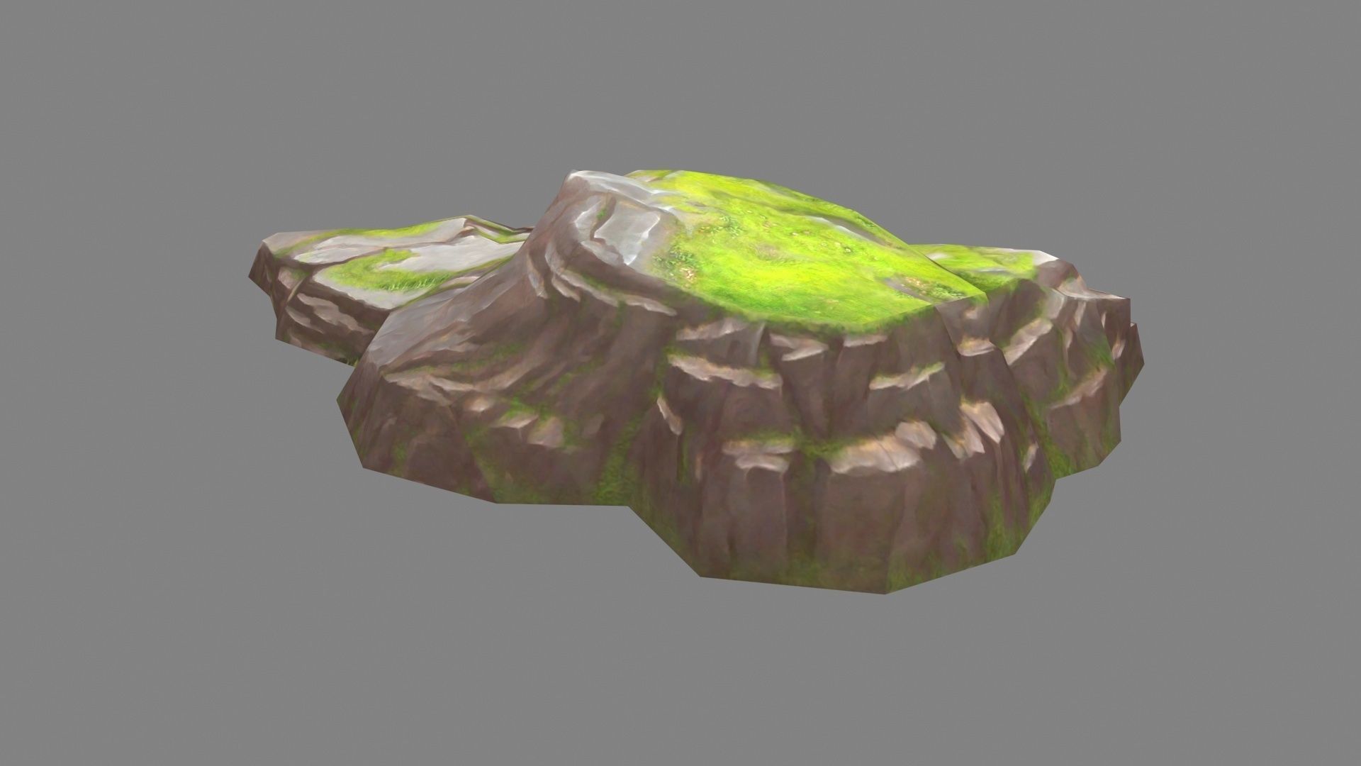 Moss boulders - D - mountains - rock - stone Low-poly 3D model_2