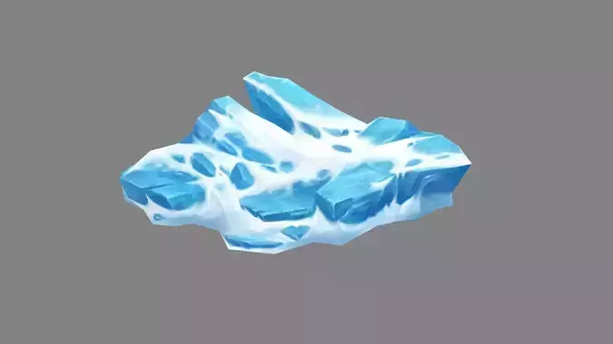 Frozen stones - Cartoon Snow stones - glaciers - rock