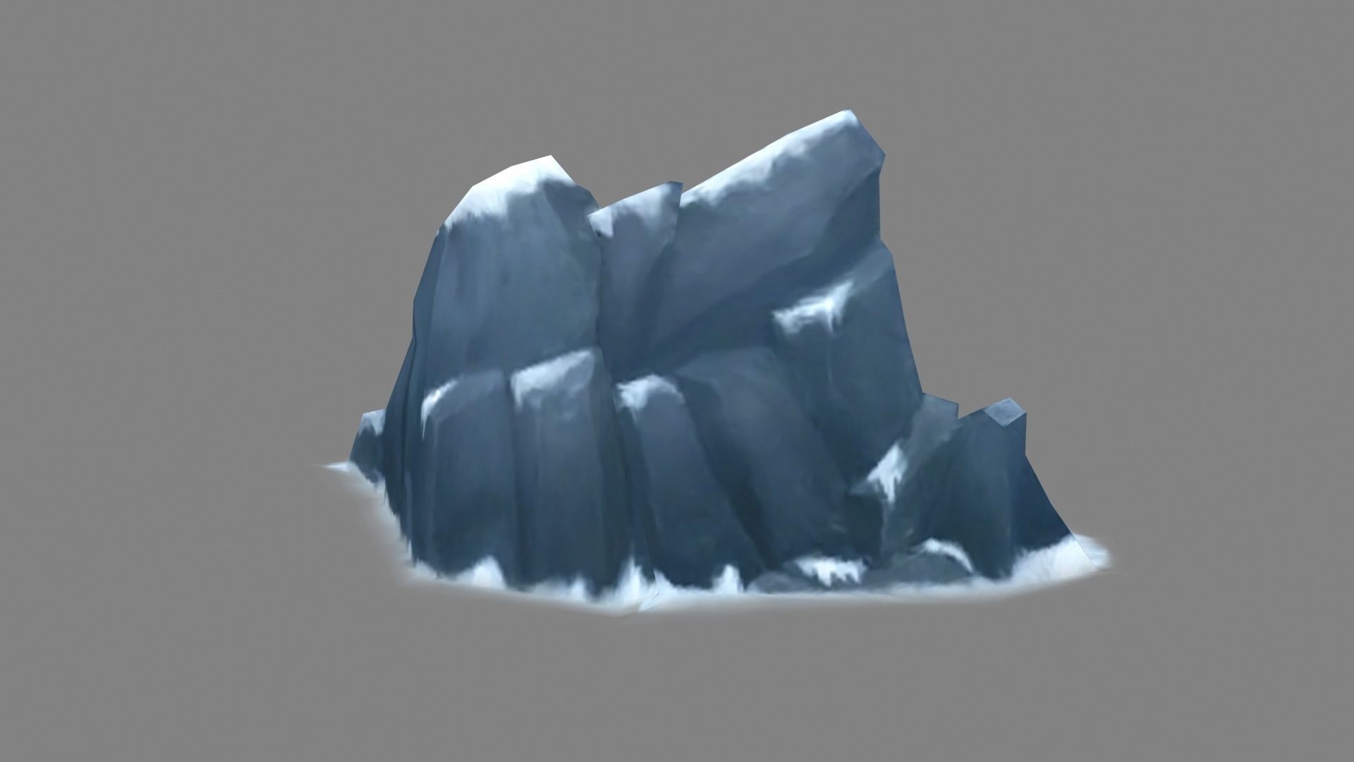 Frozen boulders - mountains - Snow stones - glaciers - rock Low-poly 3D model_2
