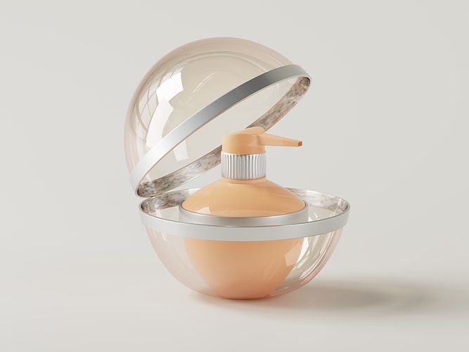 Luxury Perfume Pump Bottle 3D Model Low-poly 3D model 6