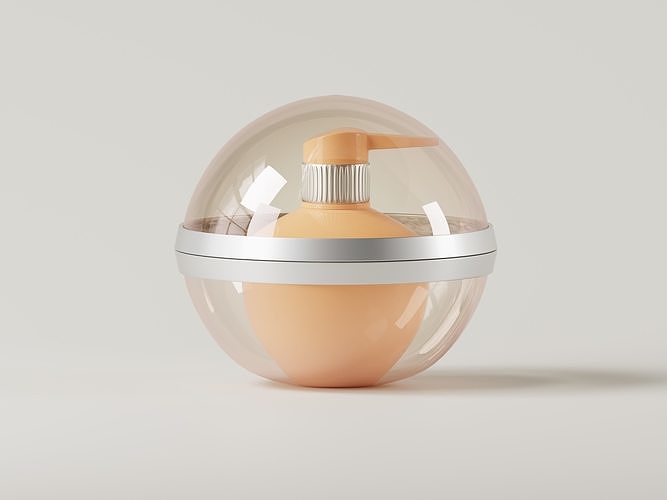 Luxury Perfume Pump Bottle 3D Model Low-poly 3D model 2