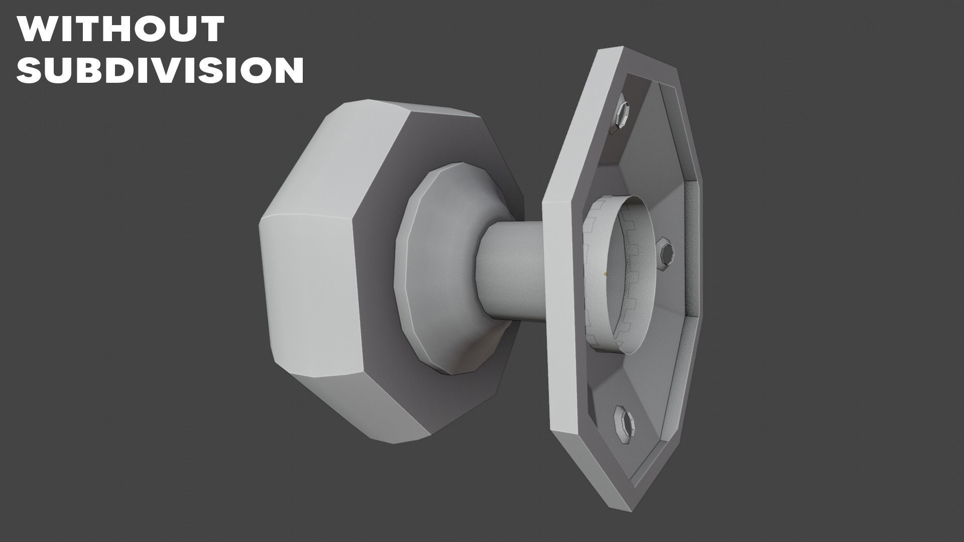 Luxury Gold Door Knob - Photoreal Interior Handle 3D Model 3D model_8