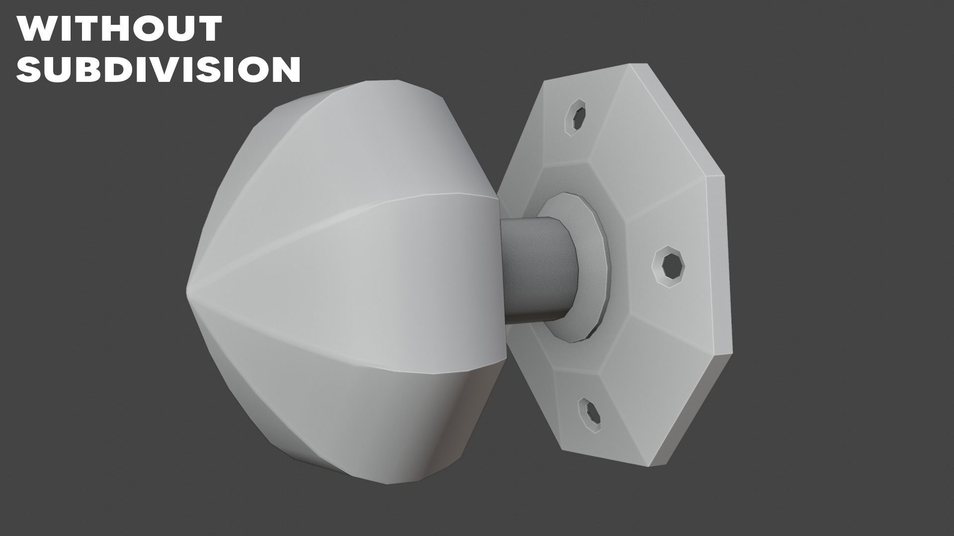 Luxury Gold Door Knob - Photoreal Interior Handle 3D Model 3D model_6