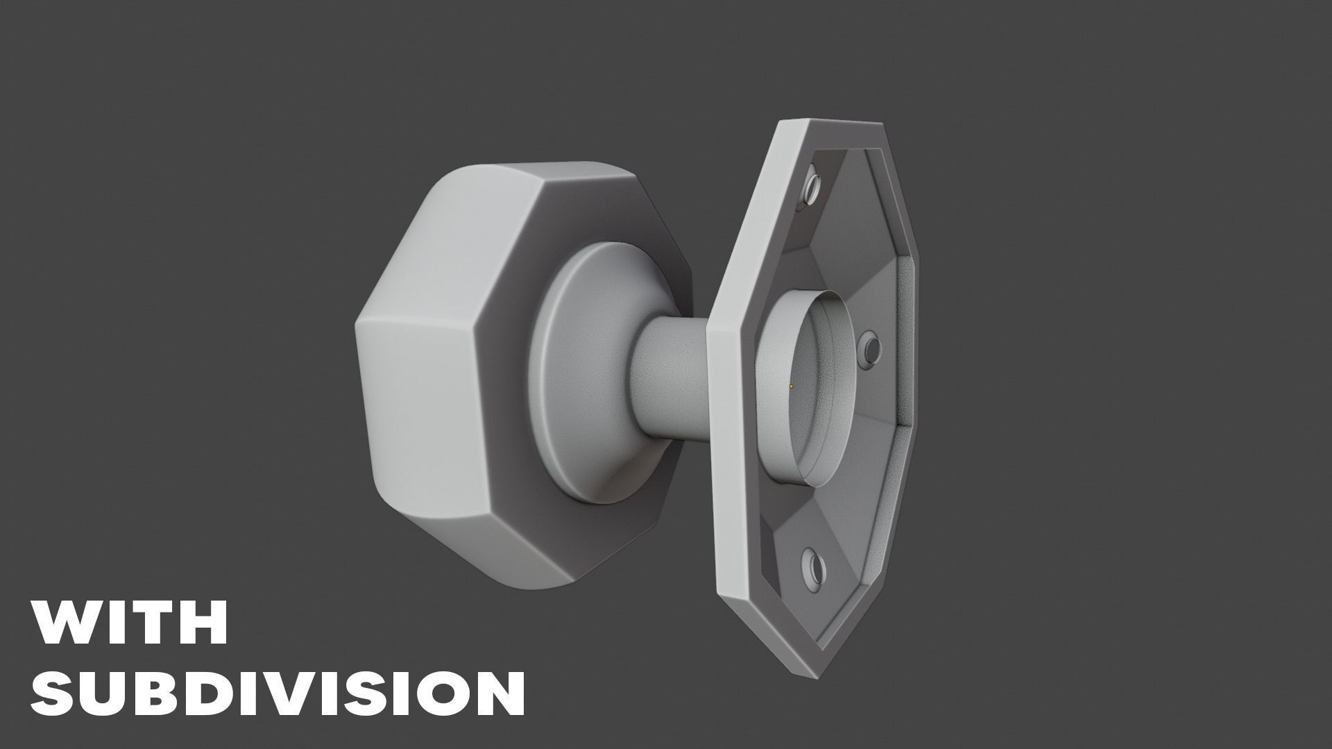 Luxury Gold Door Knob - Photoreal Interior Handle 3D Model 3D model_4