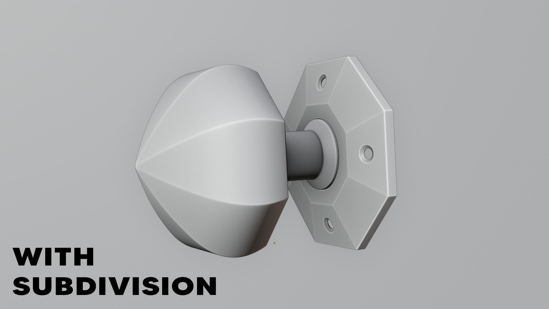 Luxury Gold Door Knob - Photoreal Interior Handle 3D Model 3D model_2