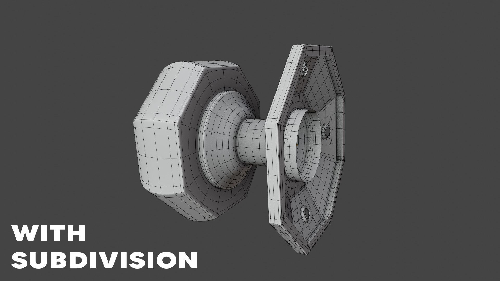 Luxury Gold Door Knob - Photoreal Interior Handle 3D Model 3D model_5