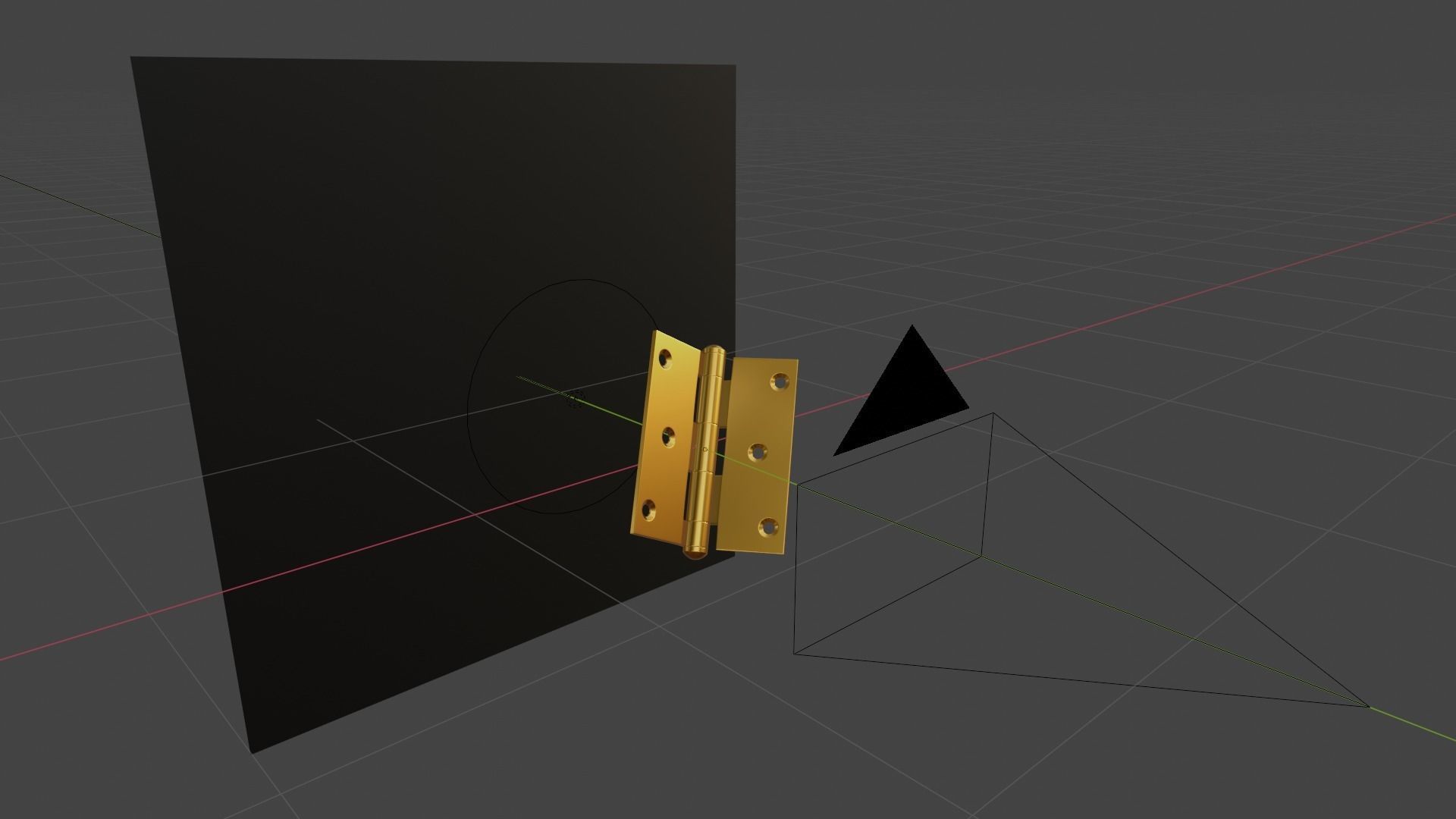 Realistic Brass Door Hinge - High Quality 3D Model 3D model_13