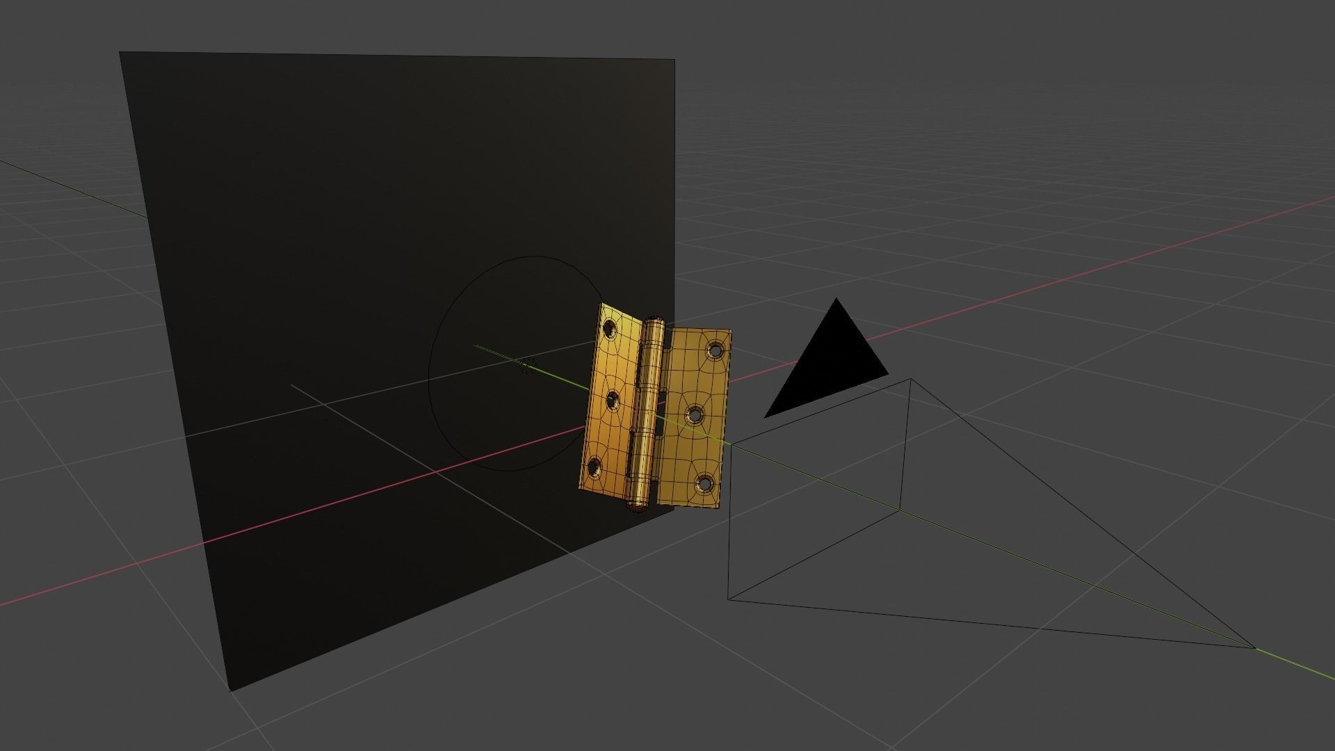 Realistic Brass Door Hinge - High Quality 3D Model 3D model_12