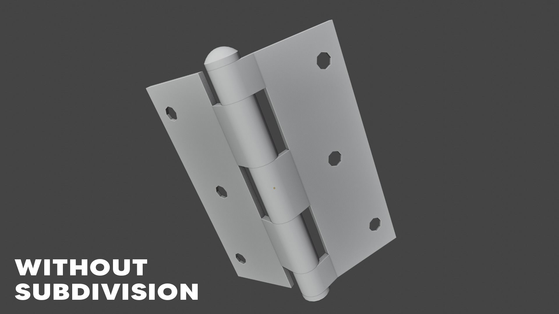 Realistic Brass Door Hinge - High Quality 3D Model 3D model_8