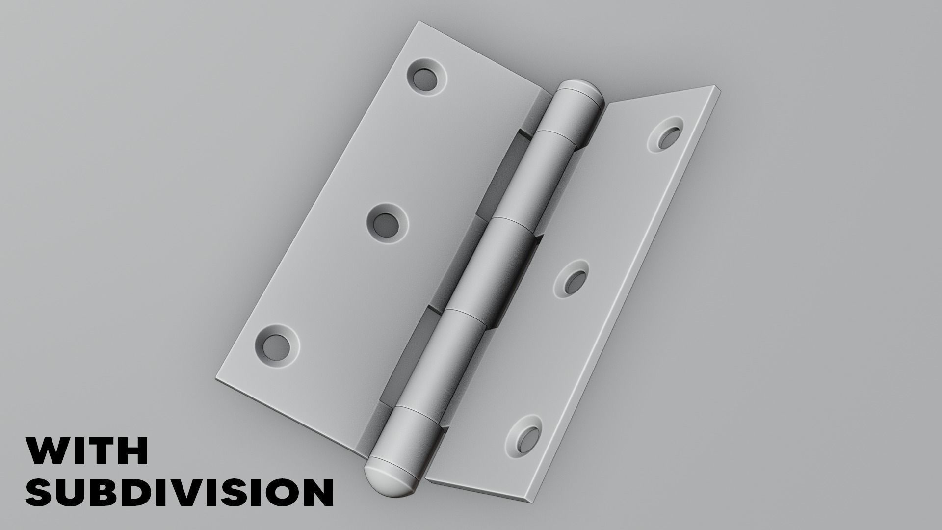 Realistic Brass Door Hinge - High Quality 3D Model 3D model_2