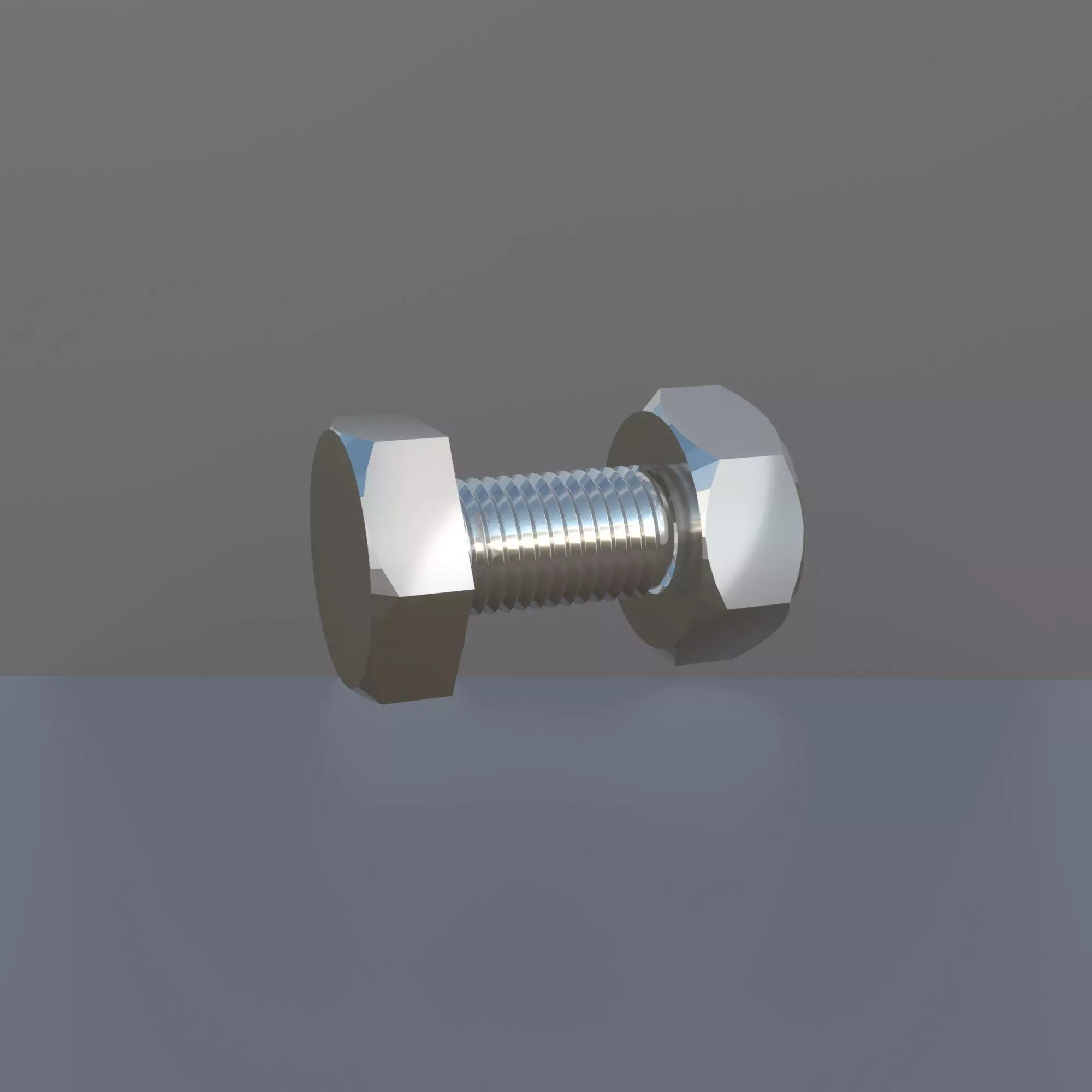 Bolt and Nut 3D model_0