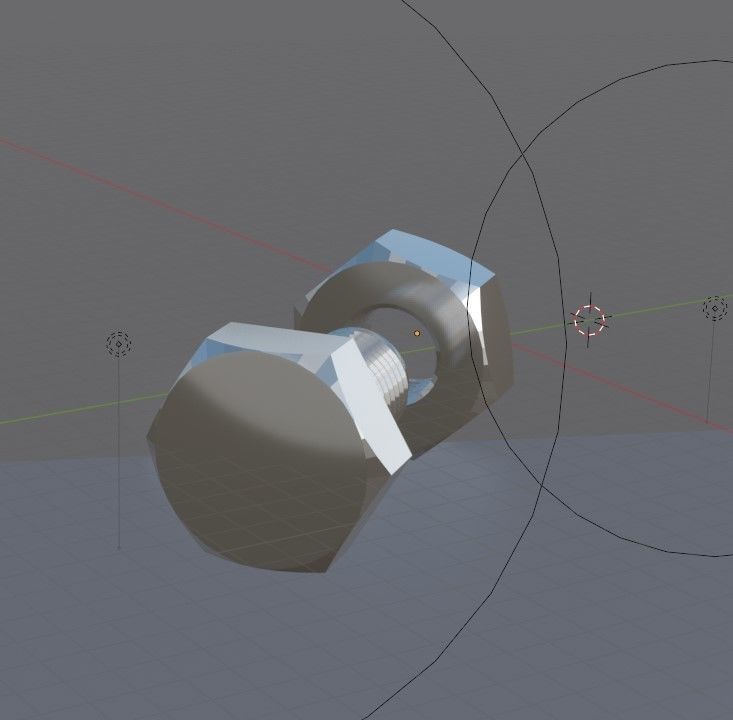 Bolt and Nut 3D model_2