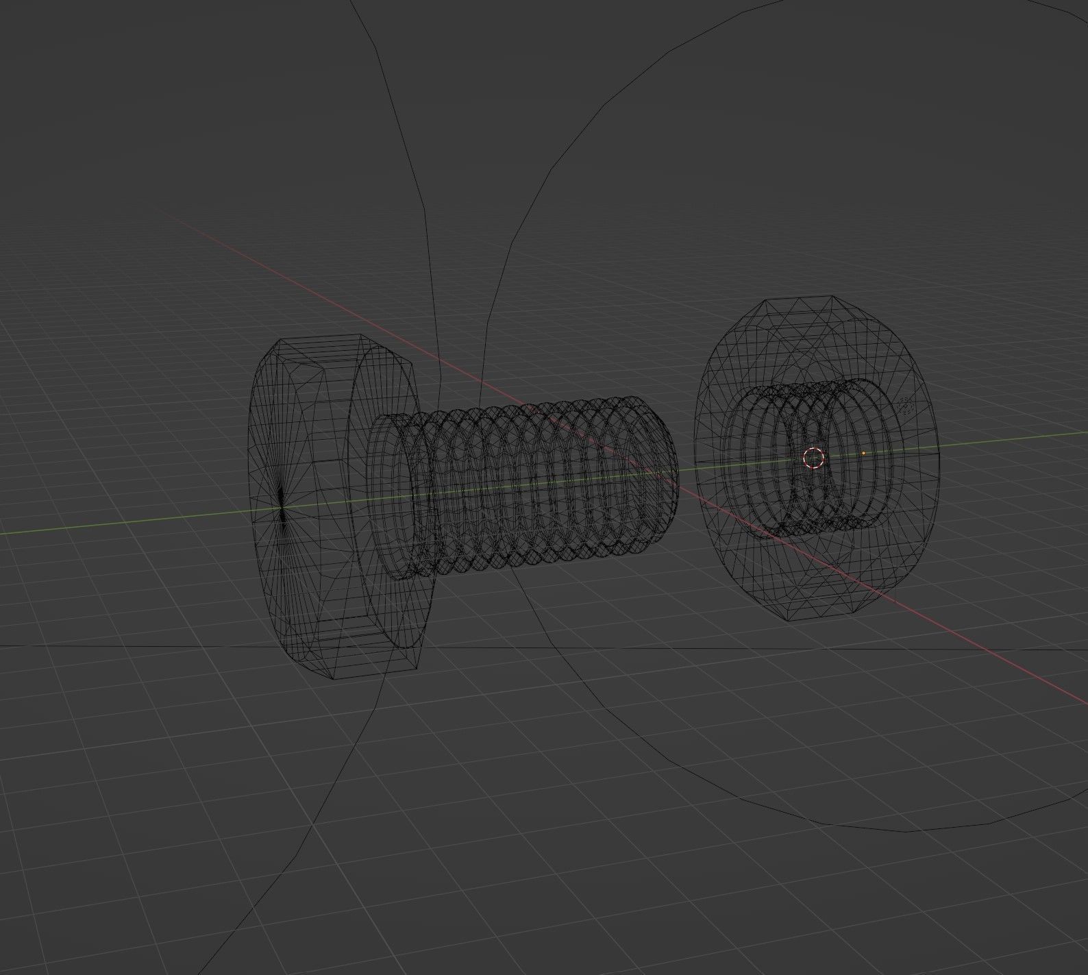 Bolt and Nut 3D model_3