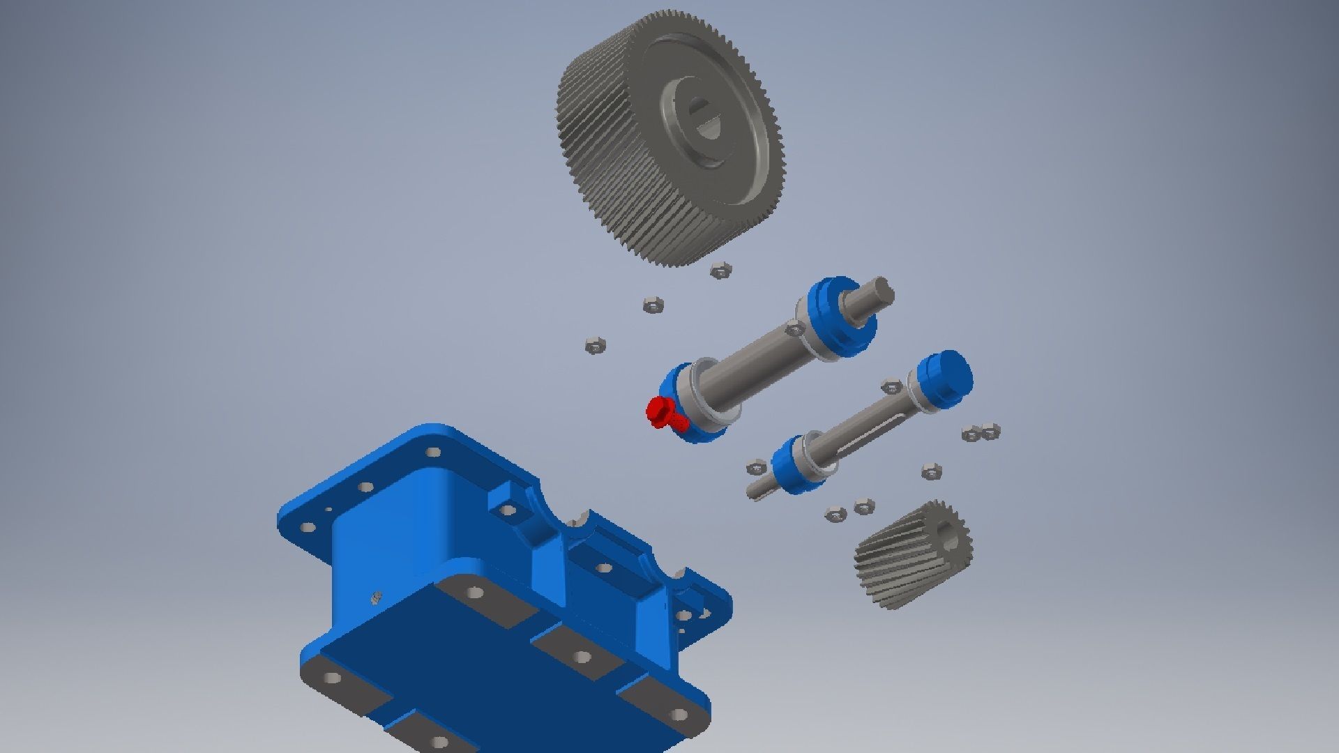 Gearbox reducer assembly  3D model_5