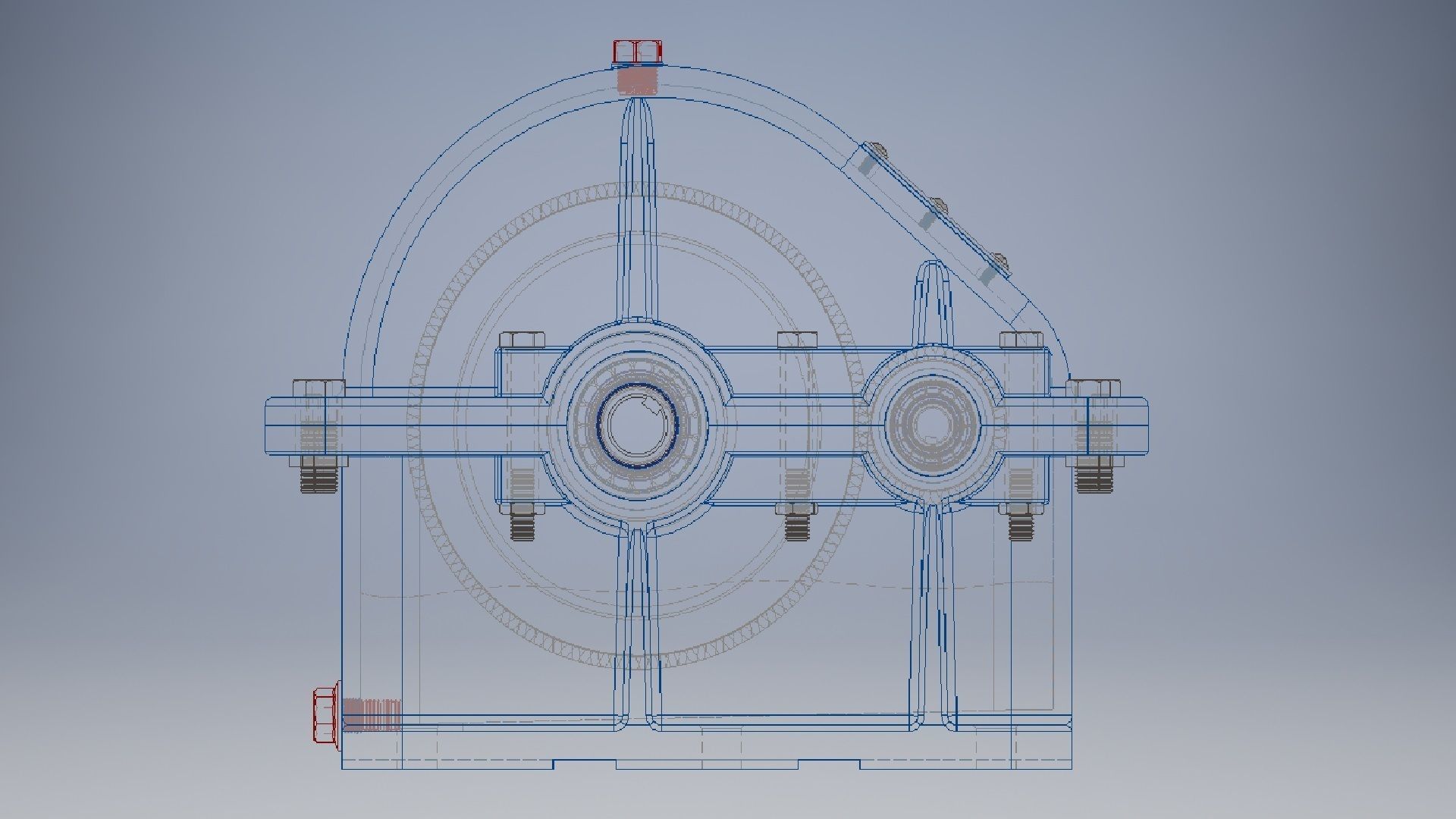 Gearbox reducer assembly  3D model_11