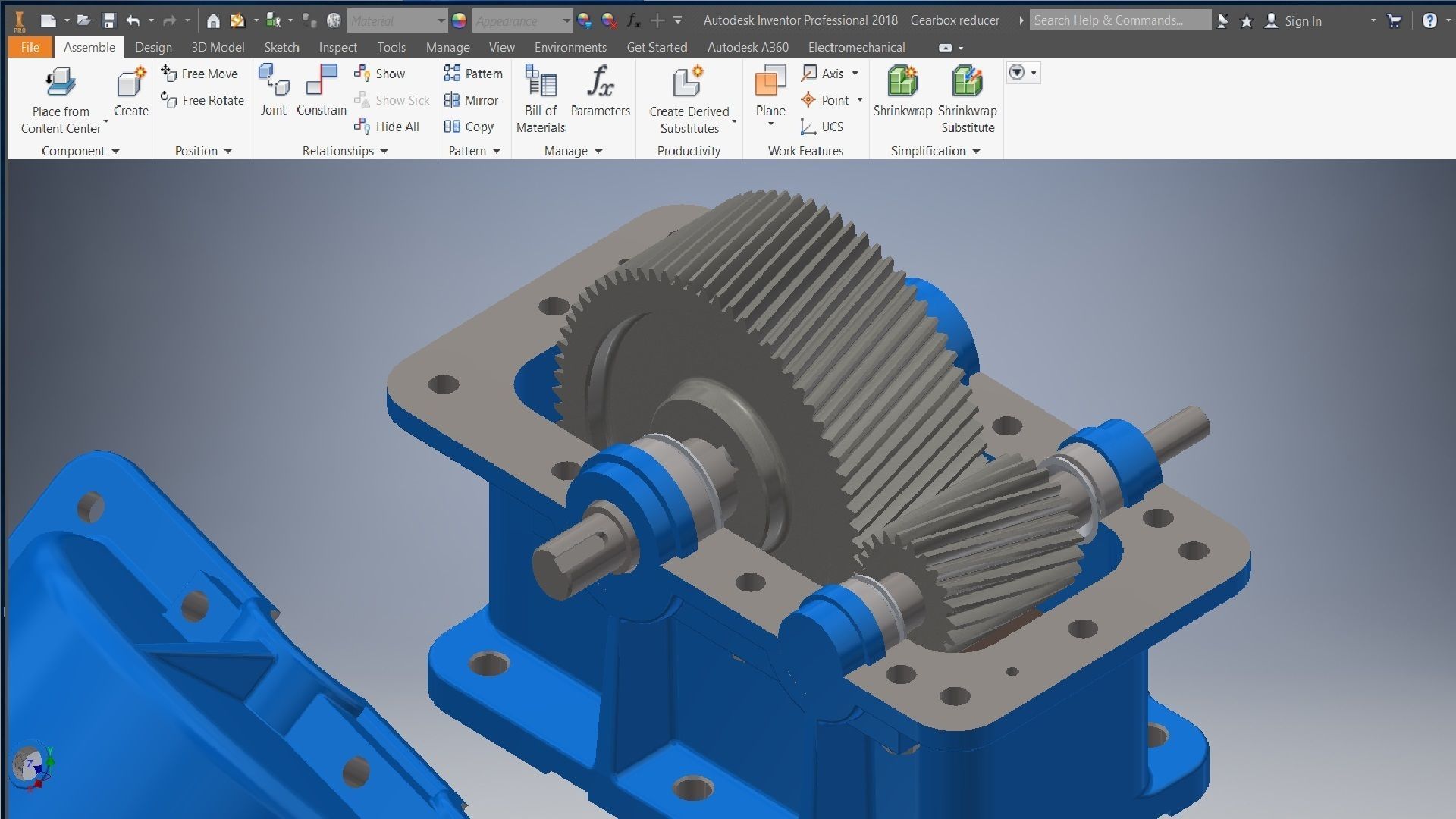 Gearbox reducer assembly  3D model_18