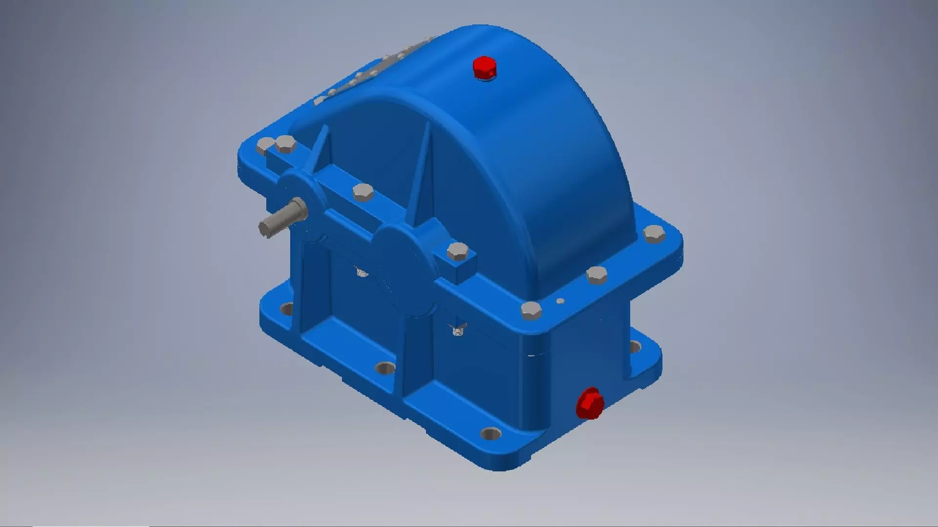 Gearbox reducer assembly  3D model_0
