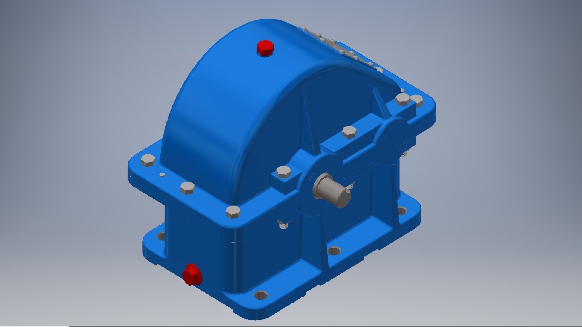Gearbox reducer assembly  3D model_1