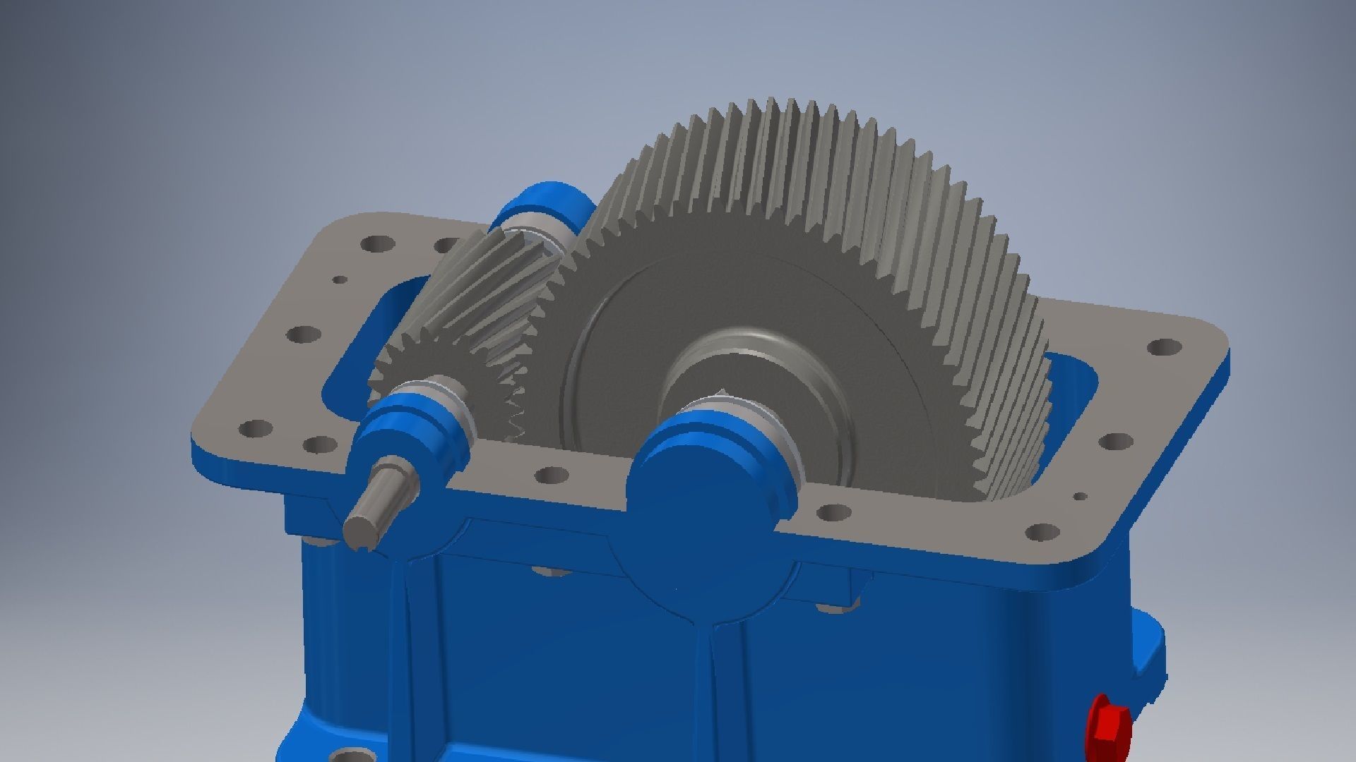 Gearbox reducer assembly  3D model_2