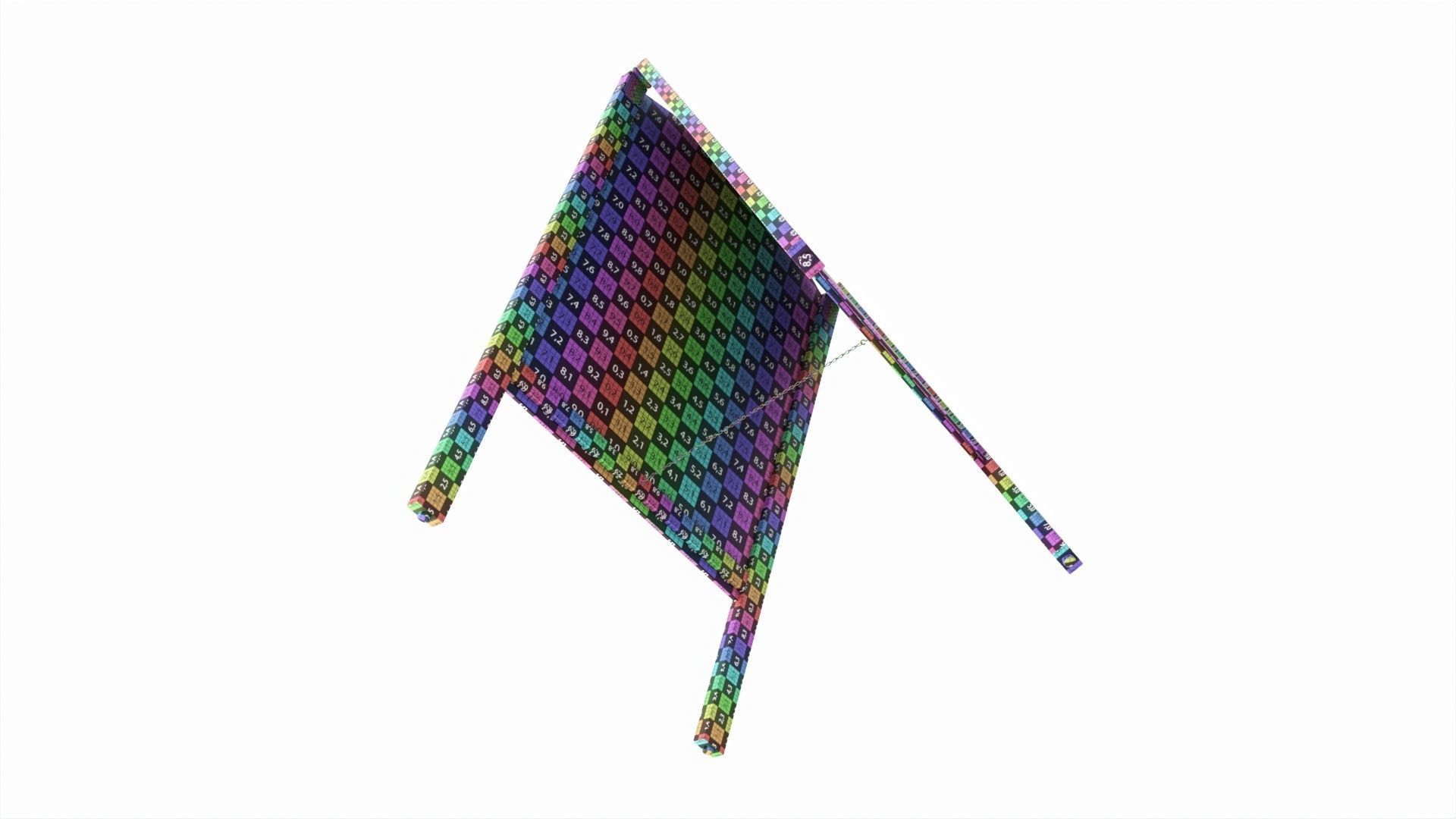 Sidewalk Chalkboard Sign 3D model_9