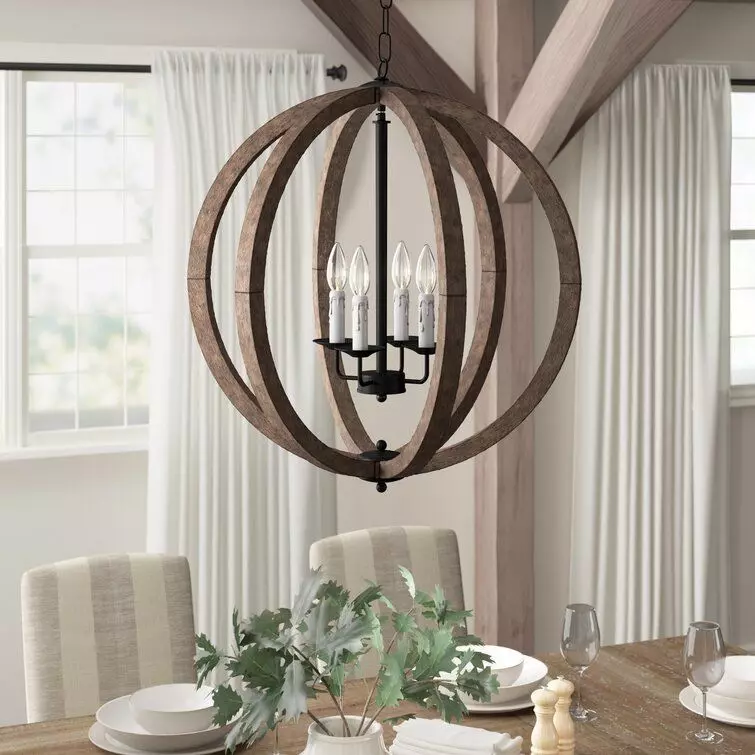 Azriel Light  Globe Chandelier 3D model_0