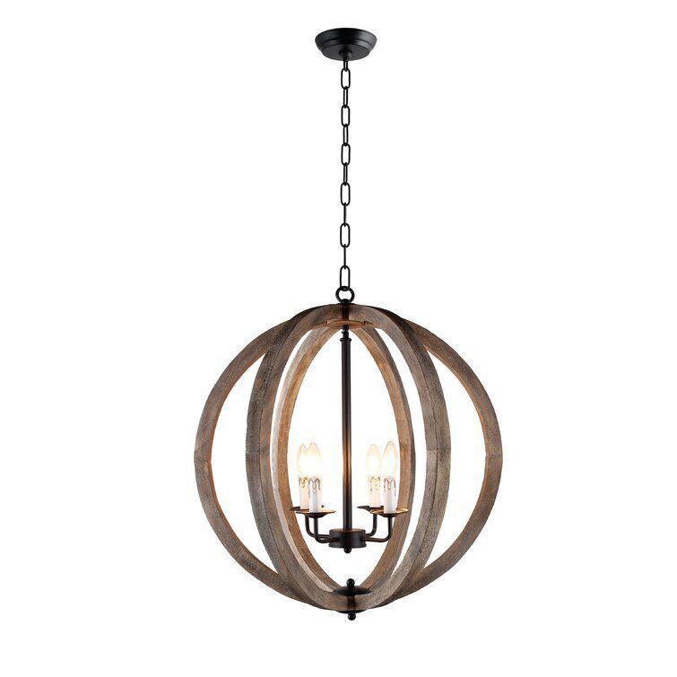 Azriel Light  Globe Chandelier 3D model_2