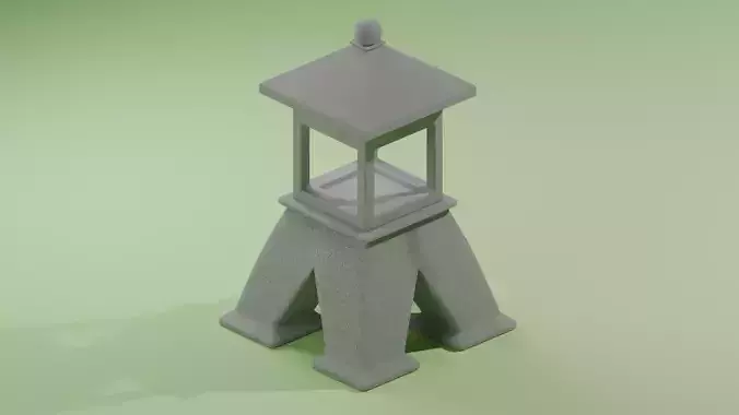 First Japan Garden Model Low-poly 3D model