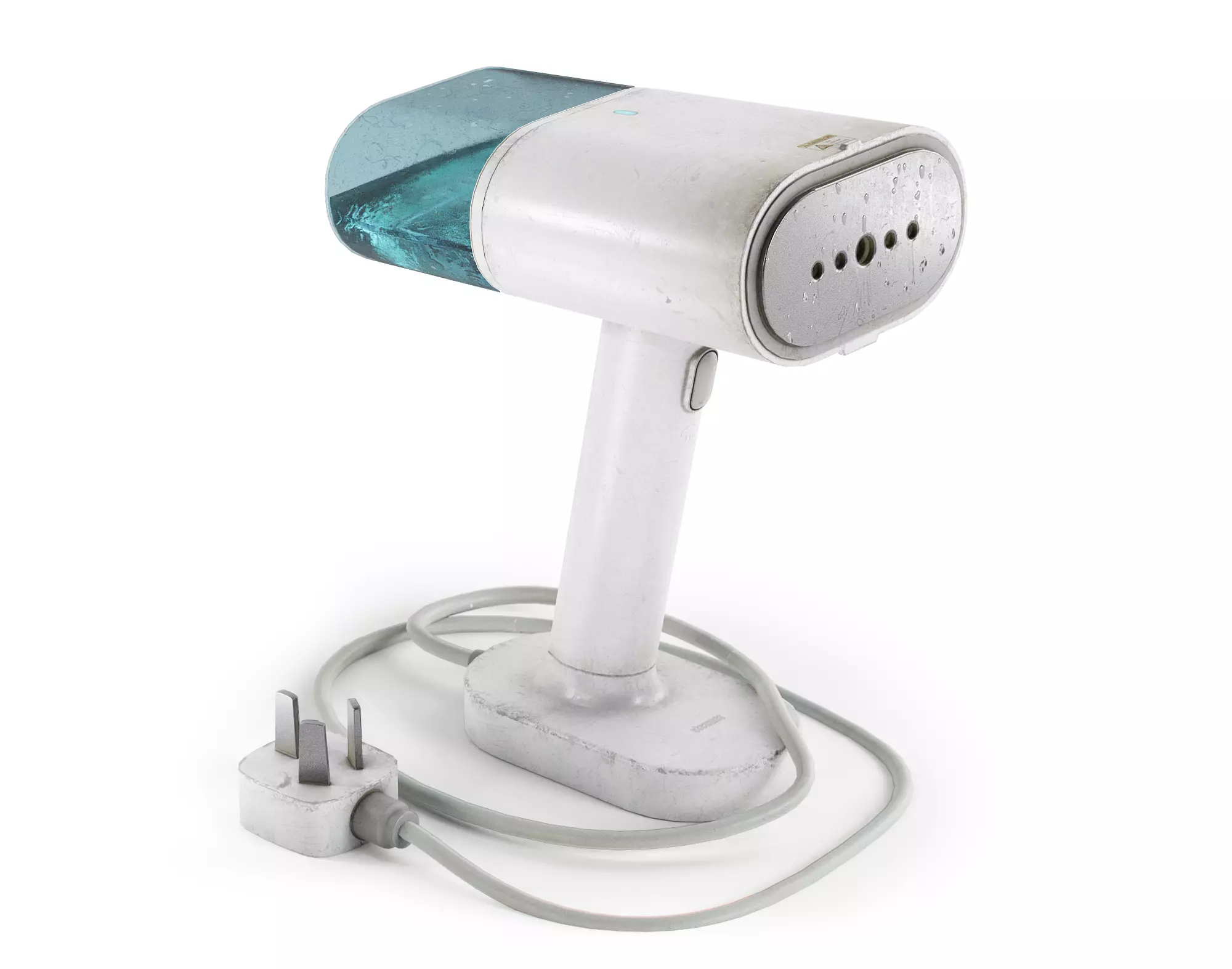Used Damaged Portable Garment Steamer Game Ready PBR DA1 Low-poly 3D model