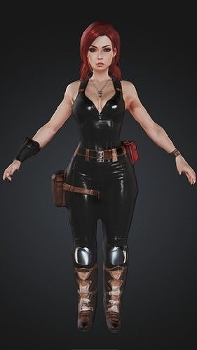 Curtision Sexy Crypt Adventurer - Ultra Realistic Low Poly Mesh Low-poly 3D model