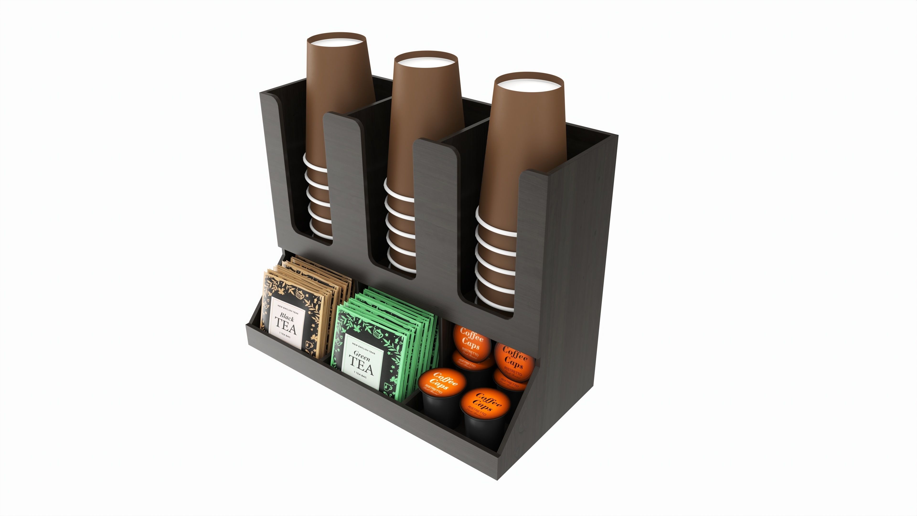 Coffee and tea station organizer 3D model_1