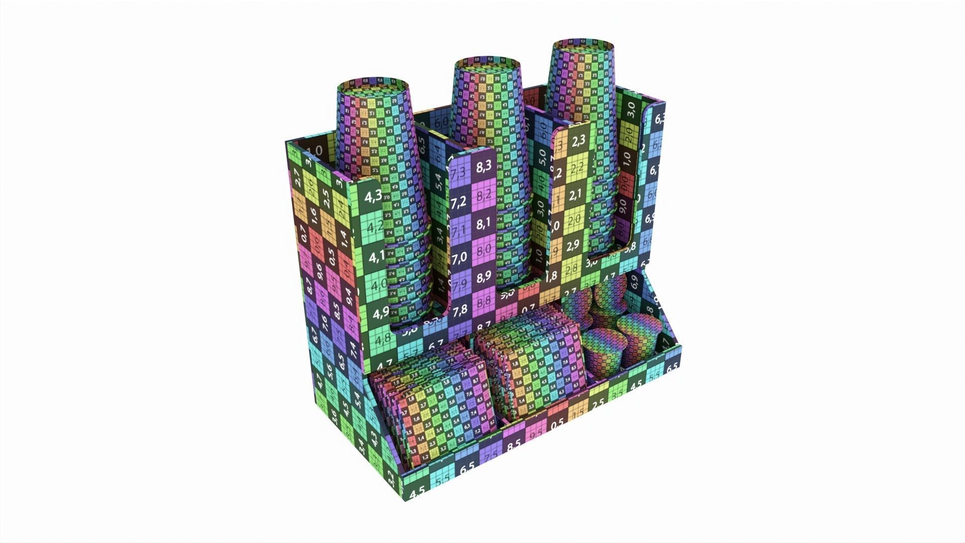 Coffee and tea station organizer 3D model_8