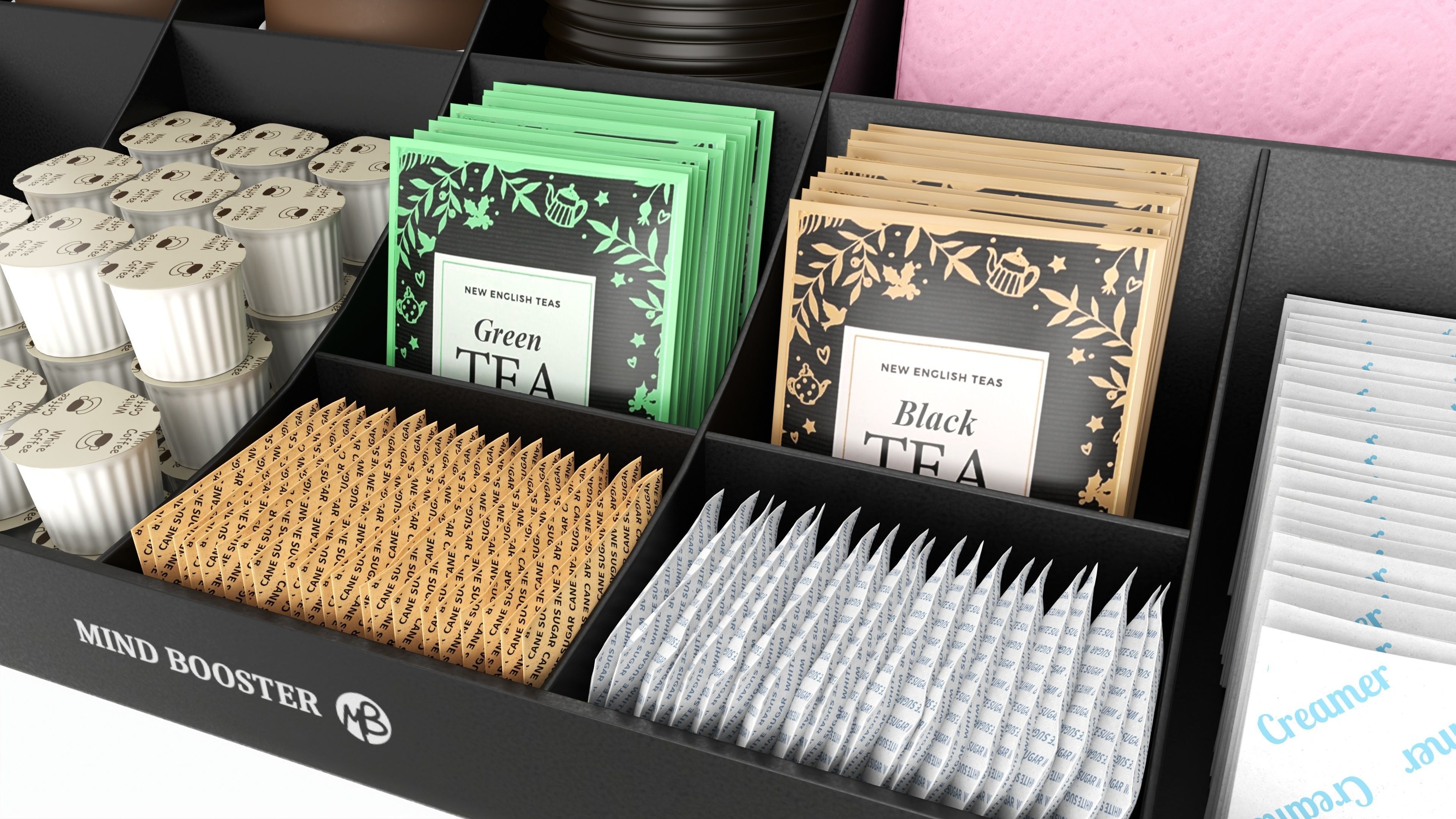 Coffee and tea station organizer large 3D model_3