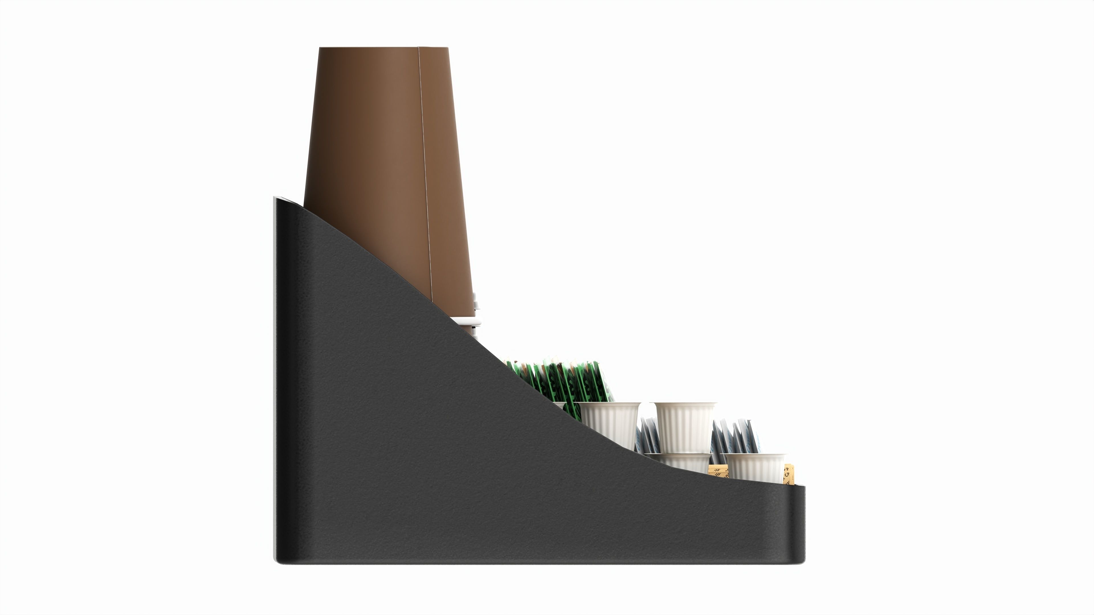 Coffee and tea station organizer large 3D model_5