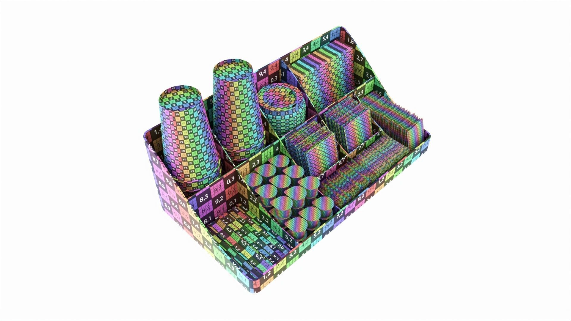 Coffee and tea station organizer large 3D model_9