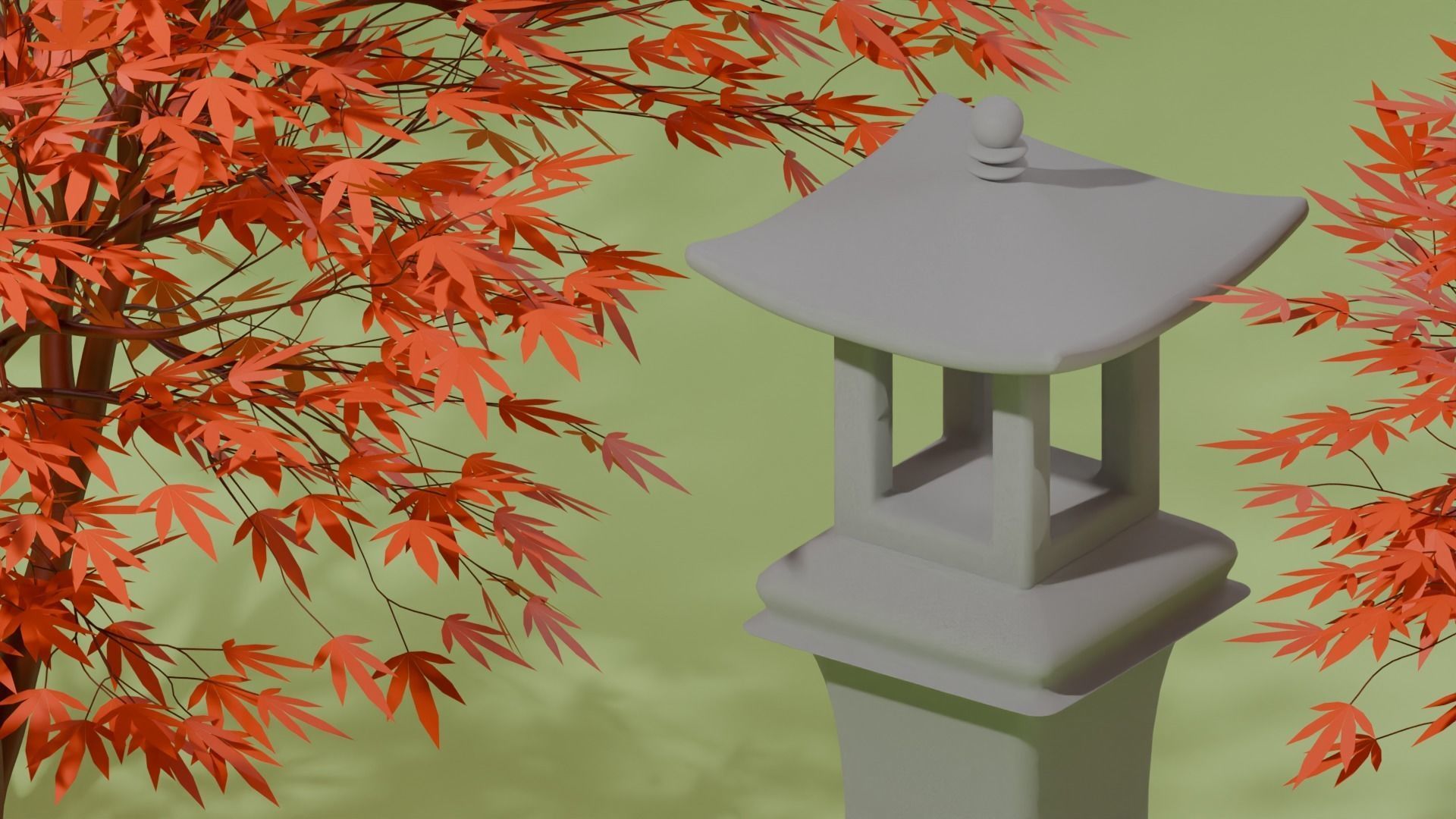 Japan Garden Stone Set 1 3D Model Collection_24