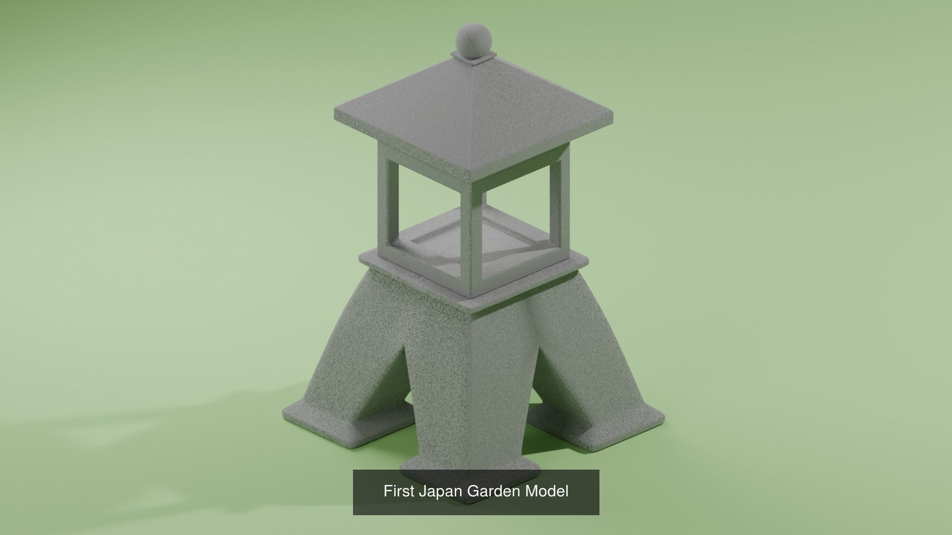 Japan Garden Stone Set 1 3D Model Collection_2