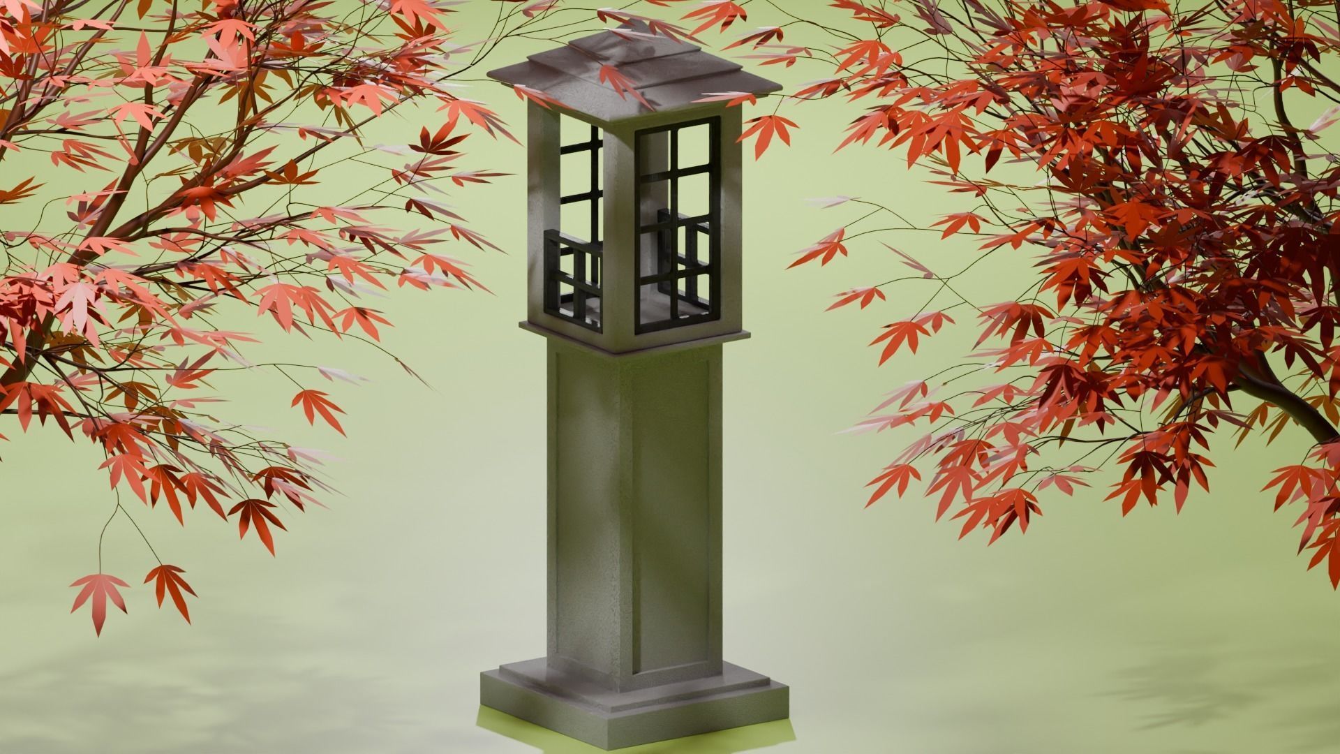 Japan Garden Stone Set 1 3D Model Collection_21