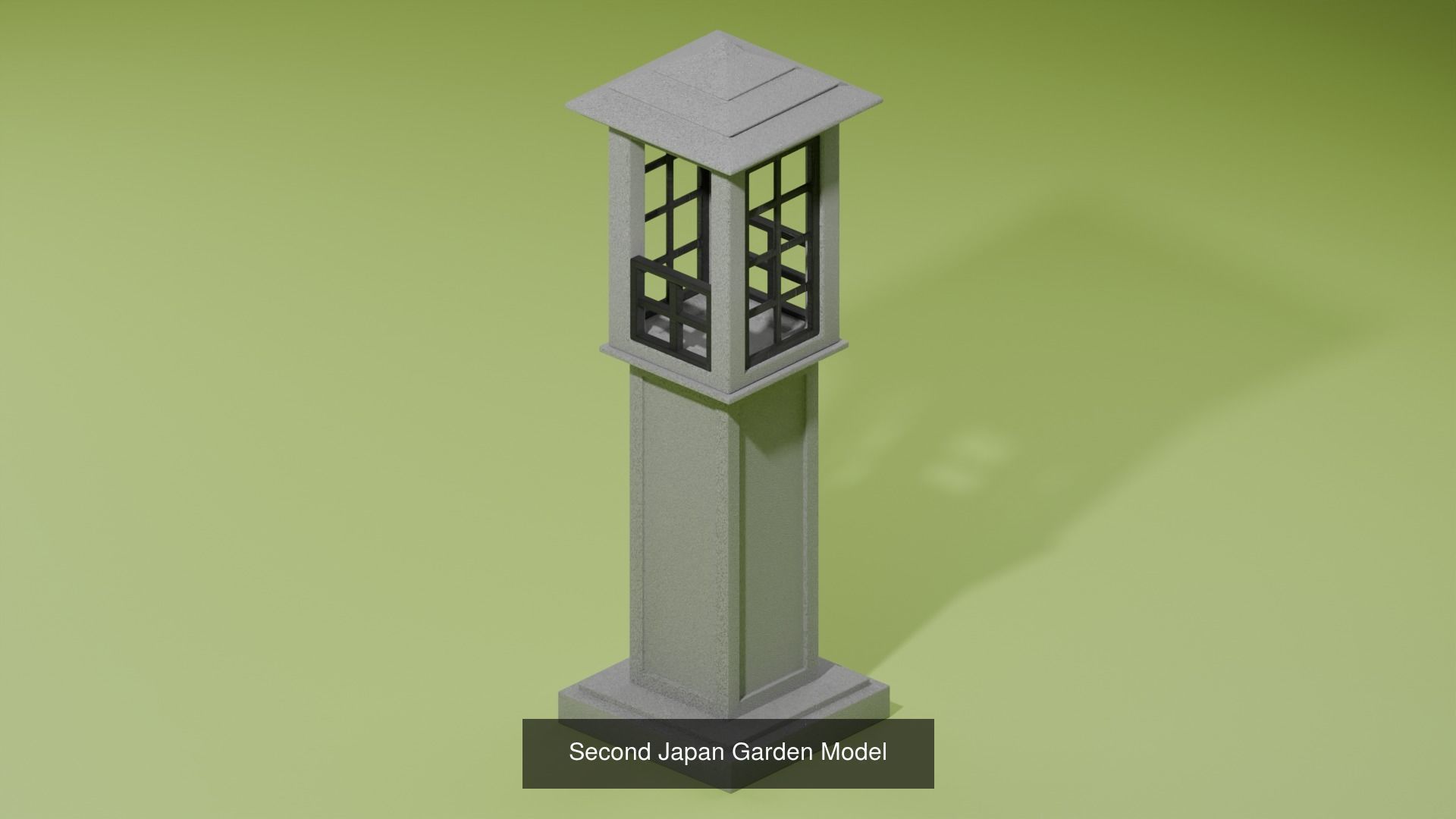 Japan Garden Stone Set 1 3D Model Collection_3