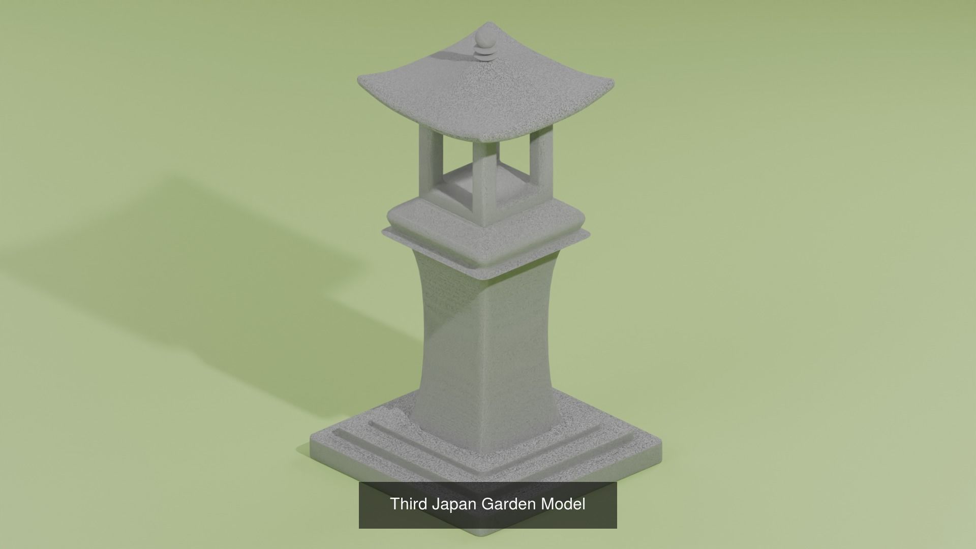 Japan Garden Stone Set 1 3D Model Collection_4