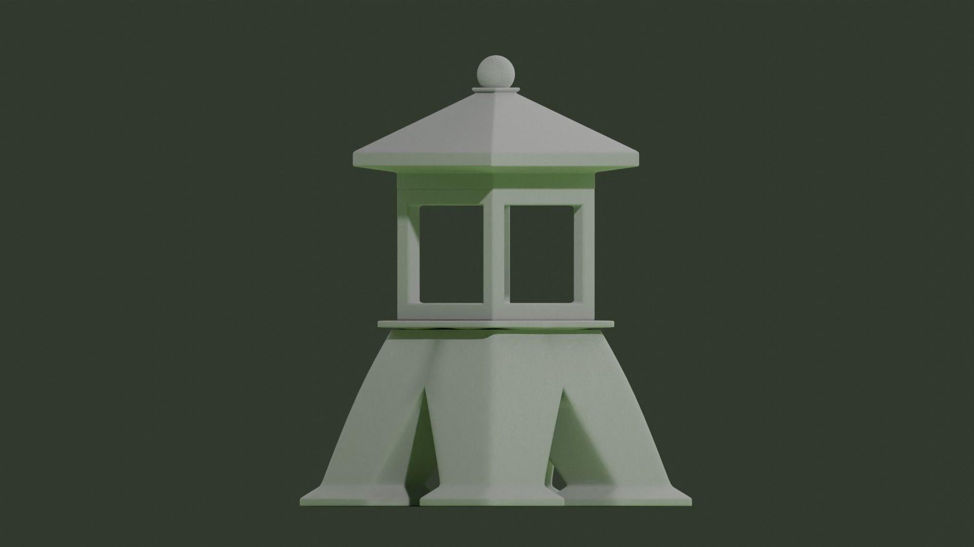 Japan Garden Stone Set 1 3D Model Collection_9