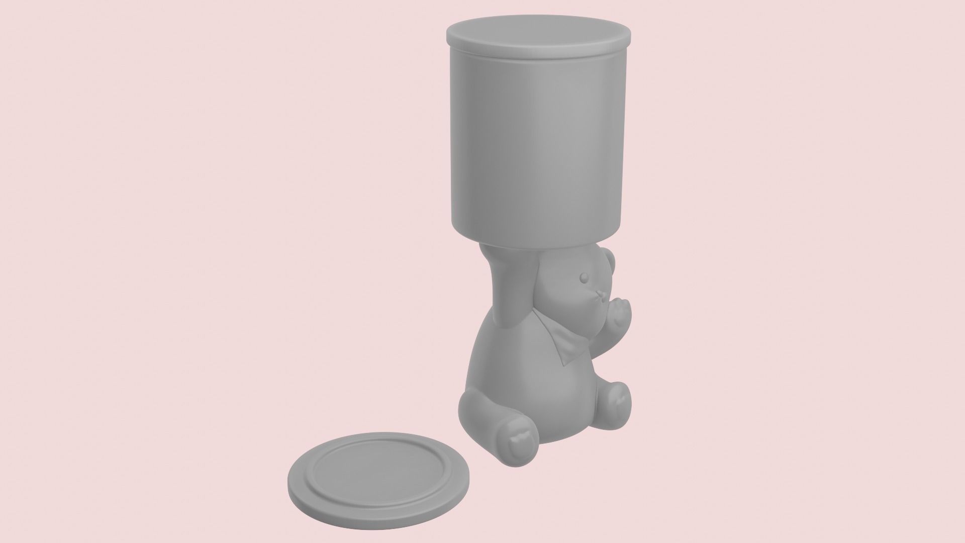 High-poly candle stand 3d model Free 3D print model_1