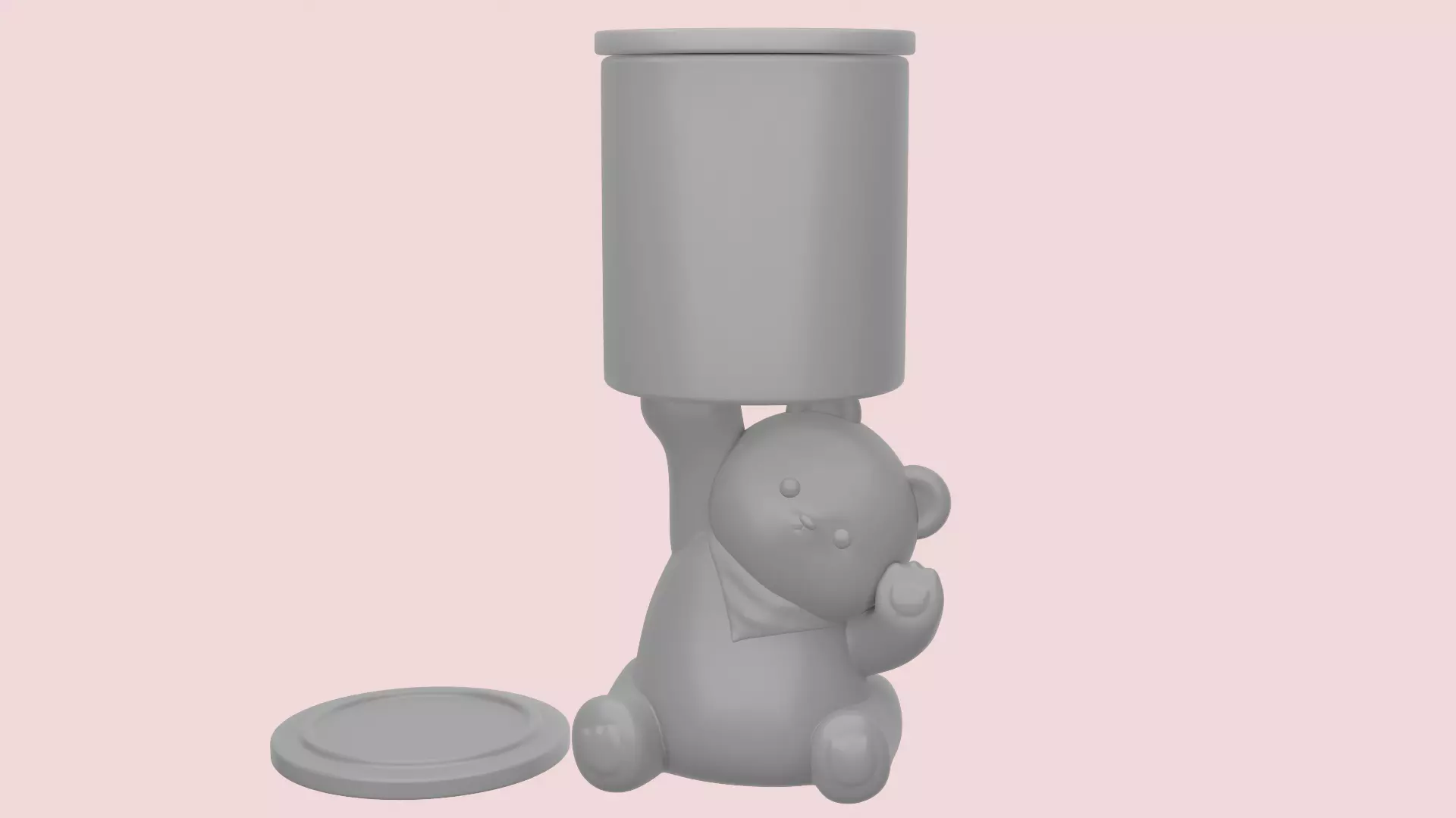 High-poly candle stand 3d model Free 3D print model_0