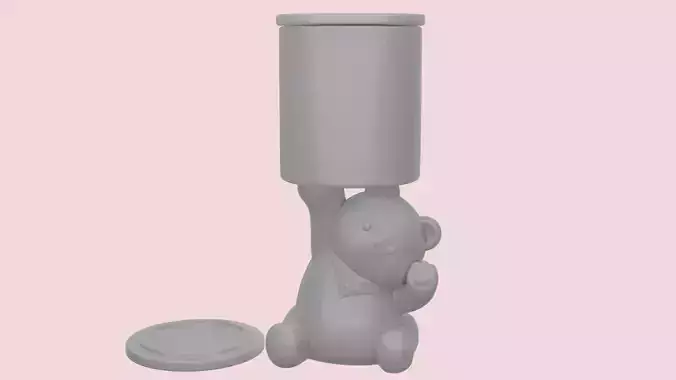 High-poly candle stand 3d model
