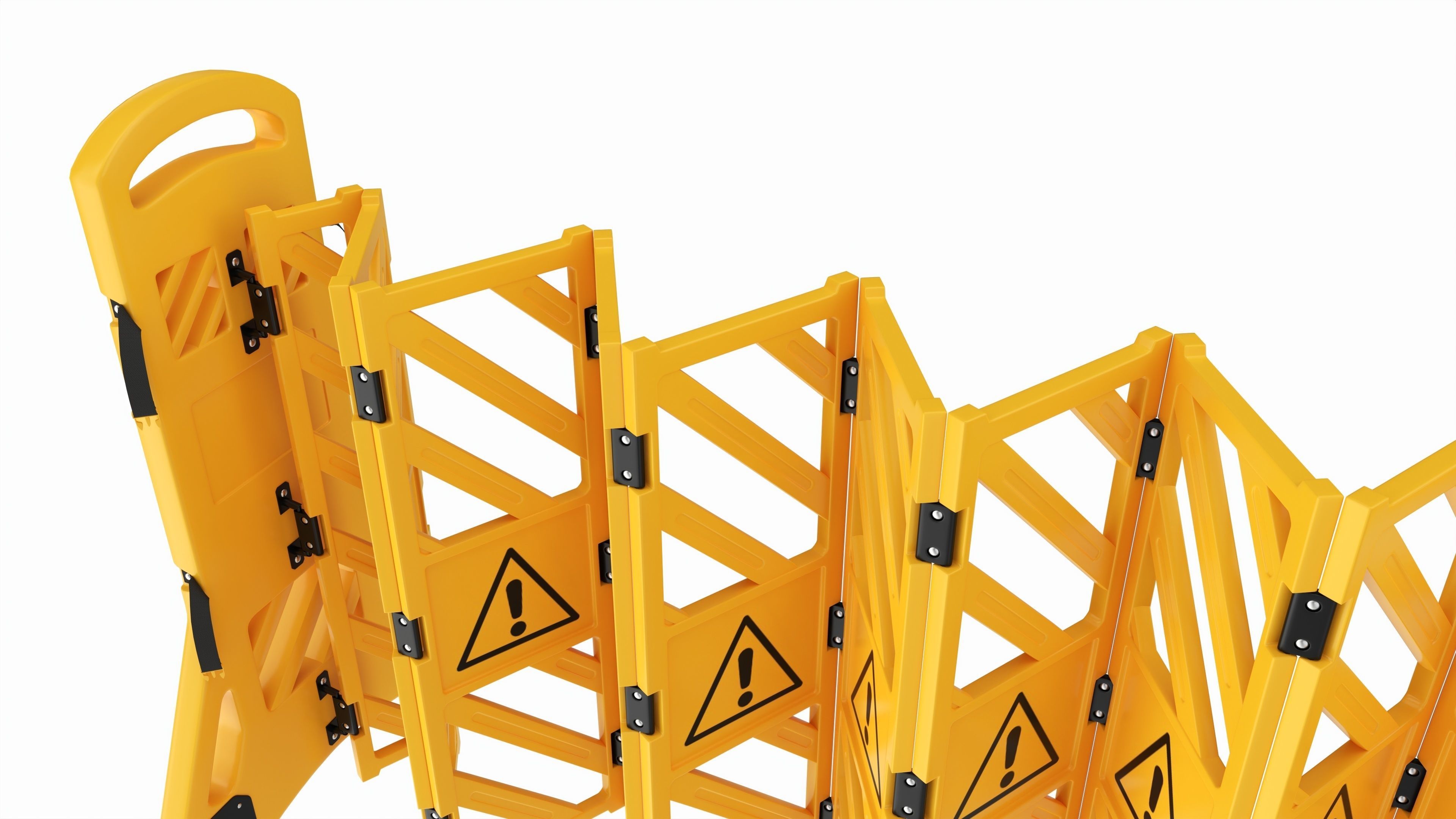 Expandable Safety Barrier Set 3D model_4