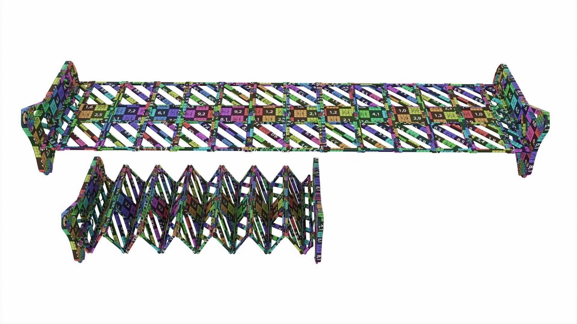 Expandable Safety Barrier Set 3D model_10
