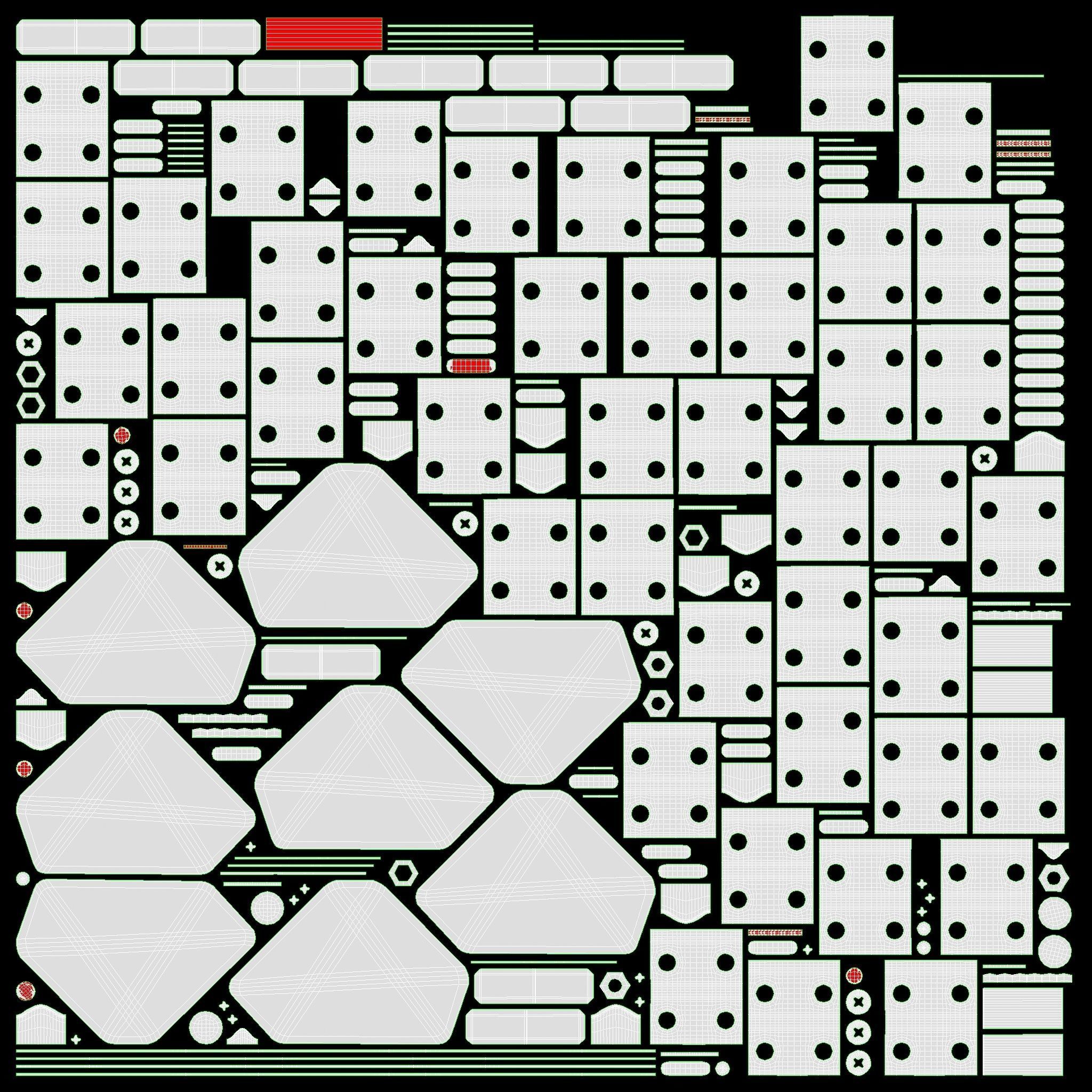 Expandable Safety Barrier Set 3D model_12