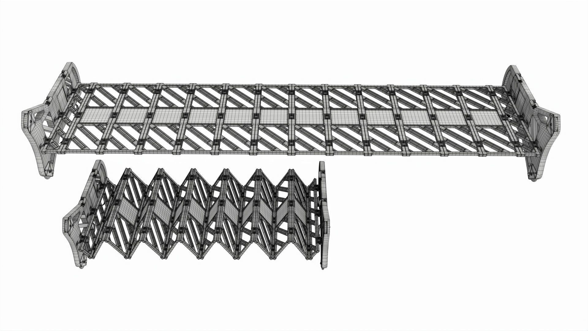 Expandable Safety Barrier Set 3D model_8