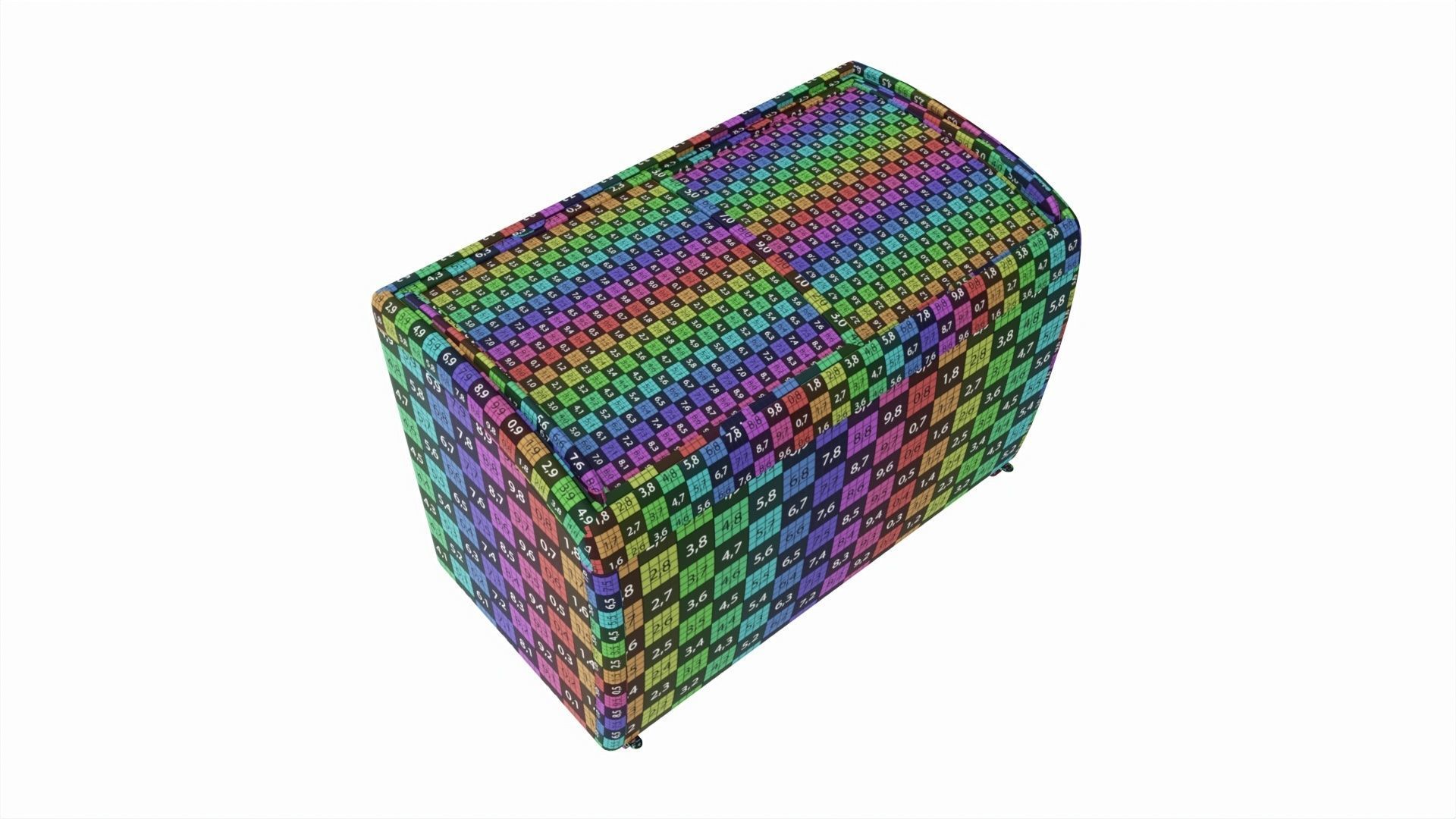 Ice cream freezer with curved glass doors 3D model_11